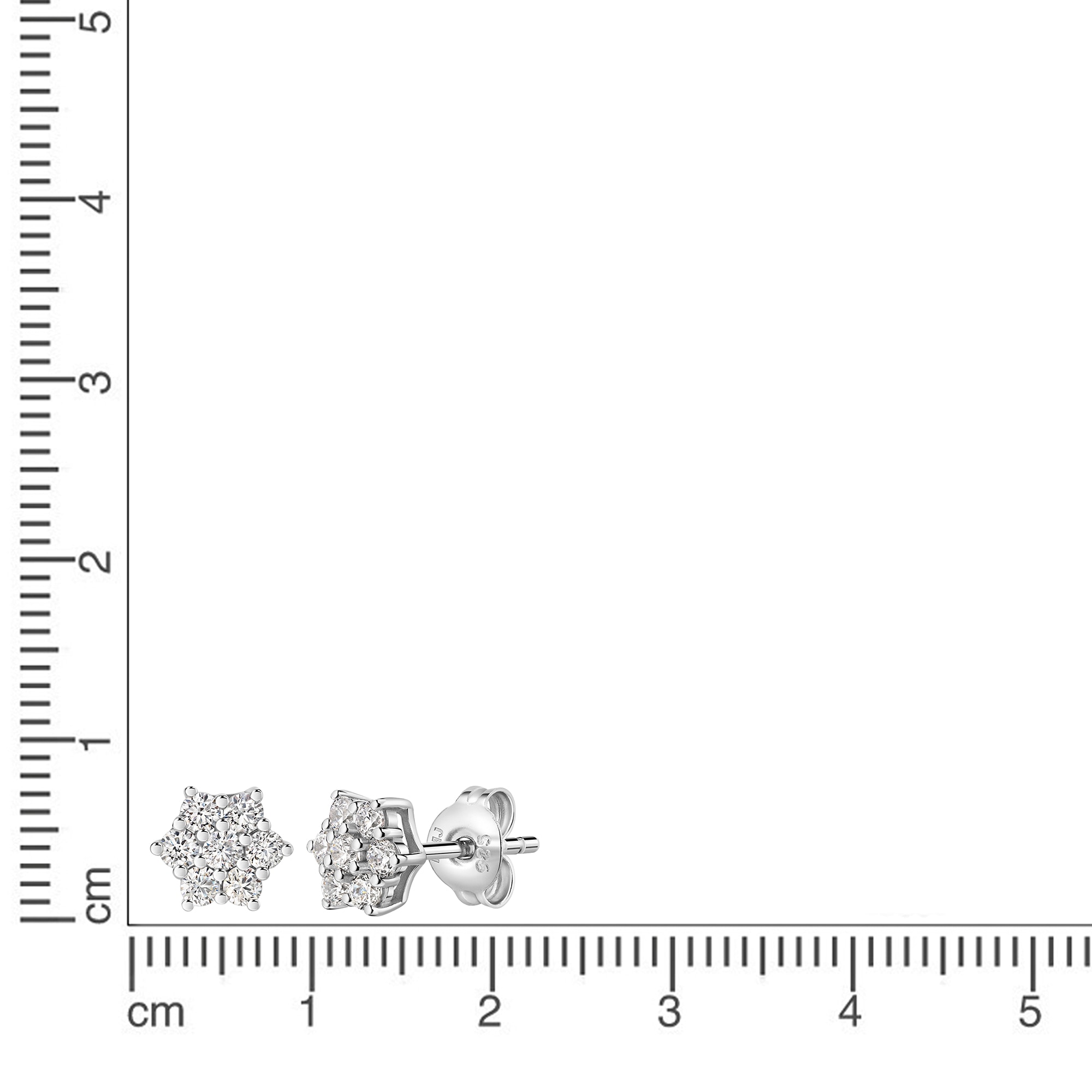 Firetti Paar Ohrstecker »Schmuck Geschenk Silber 925 Ohrschmuck Ohrringe Sterne« mit Zirkonia (synth.)