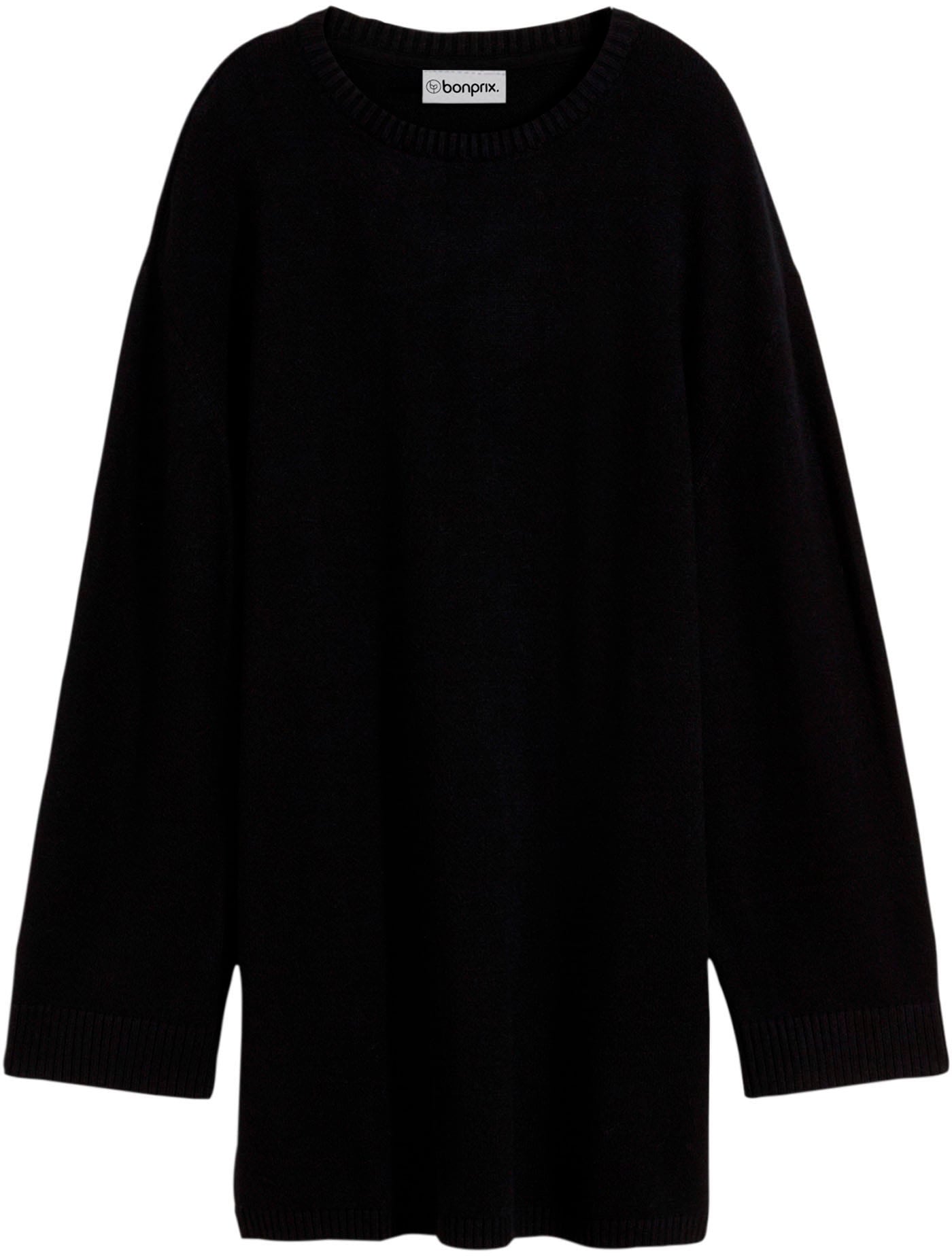 bonprix Strickpullover »Long-Feinstrickpullover mit Seitenschlitzen aus Viskose-Mix« aus Viskosemischung, Oversize Passform, Po-bedeckende Länge