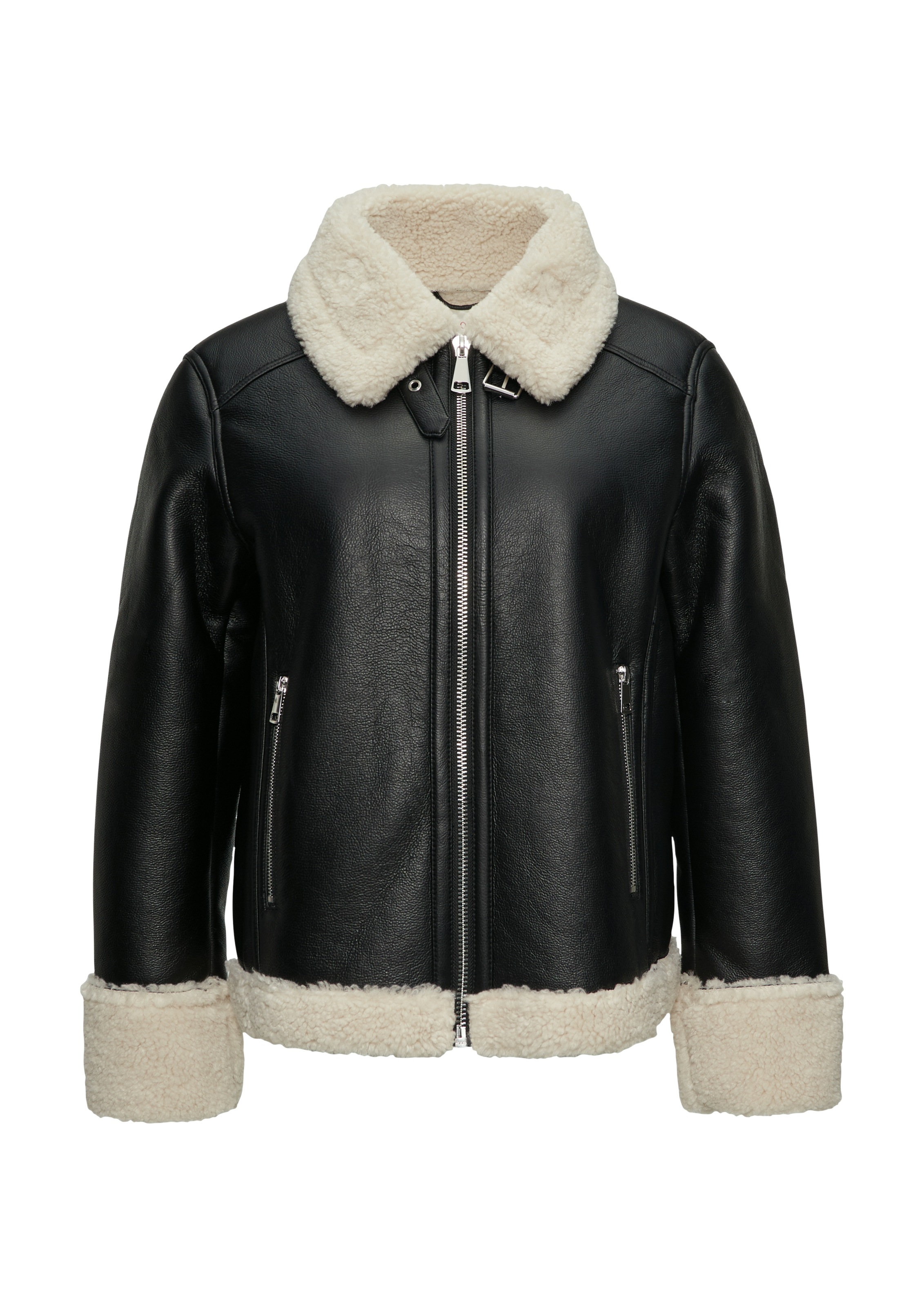 s.Oliver Bikerjacke, ohne Kapuze, mit Umschlagkragen