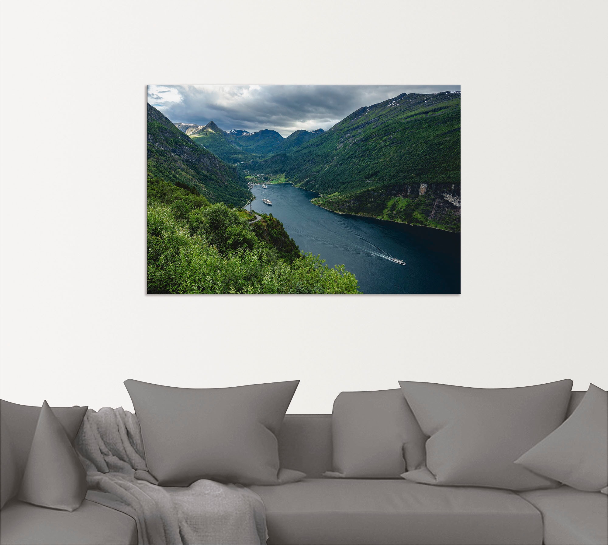 Artland Wandbild »Blick auf den Geirangerfjord Norwegen« Küste 1 Stk. tlg. als Alubild, Leinwandbild in verschied. Größen