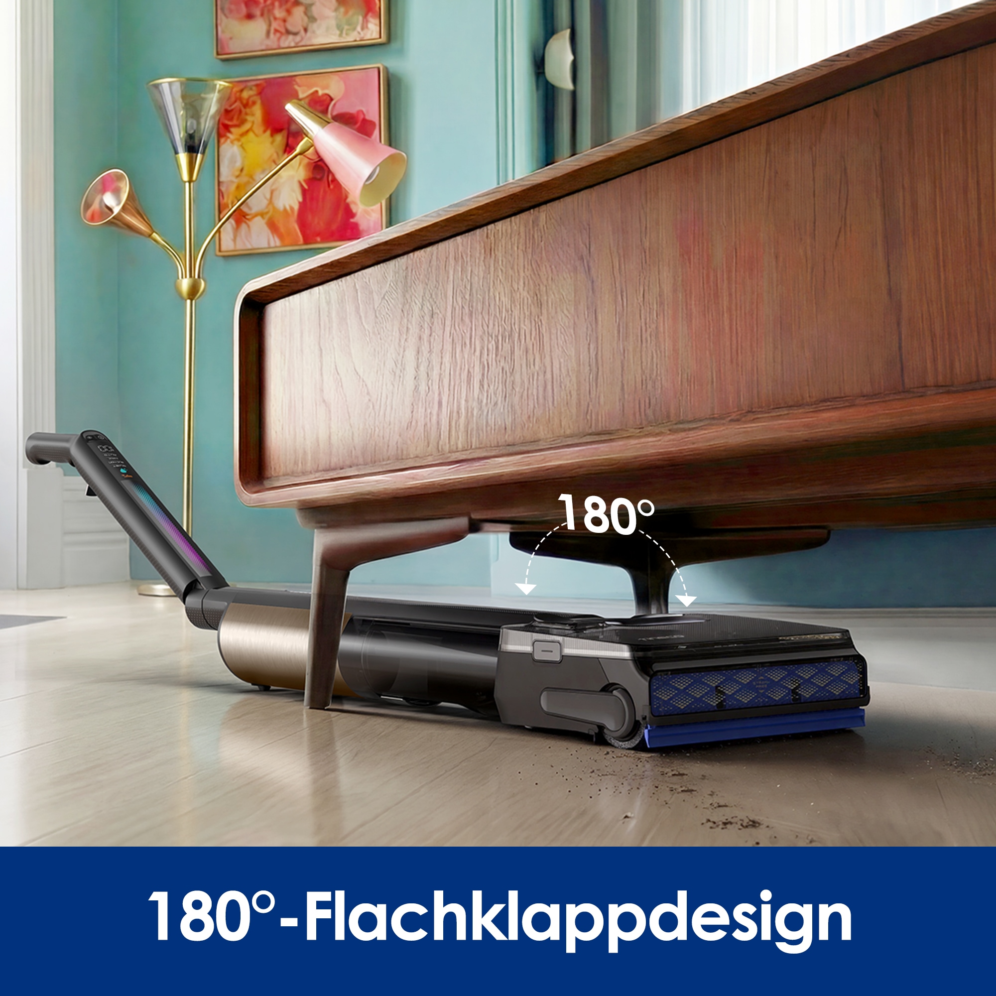 Tineco Nass-Trocken-Sauger »FLOOR ONE S7 Fold Elite, schlankes Design, 22.000pa, 70 Min Laufzeit« Auto-Anpassung der Saugleistung, 85° C Heißluft Trocknung, Knickgelenk