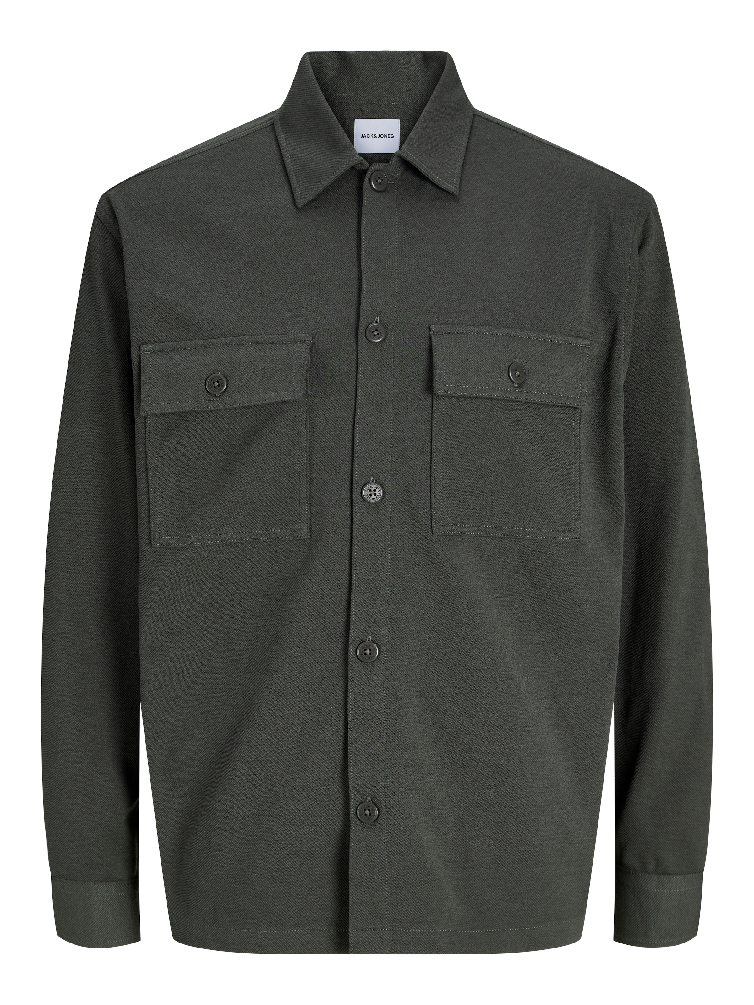 Jack & Jones Langarmhemd »JJWILLIAM SWEAT OVERSHIRT LS NOOS« Materialmix, Sweatmaterial, locker geschnitten
