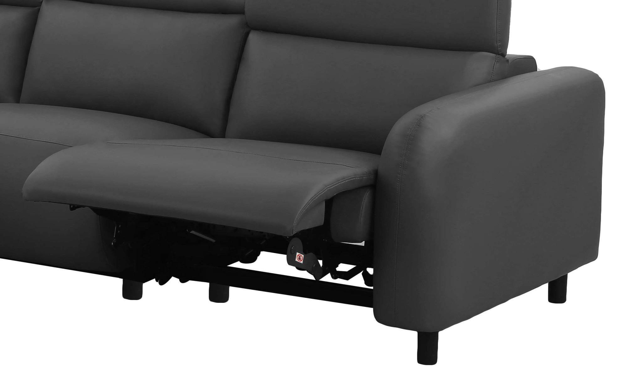Home affaire Ecksofa »SKAANE Kunstleder, L-Form, 274 cm, manuelle u. elektrische Funktion,«, rundes Design, Kopfteilverstellung, Federkernpolsterung