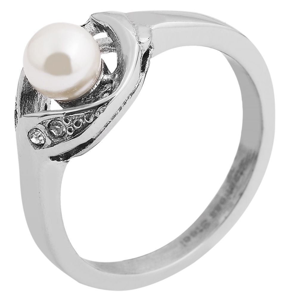 Adelia´s Fingerring »Damen Ring aus Edelstahl mit Perle«