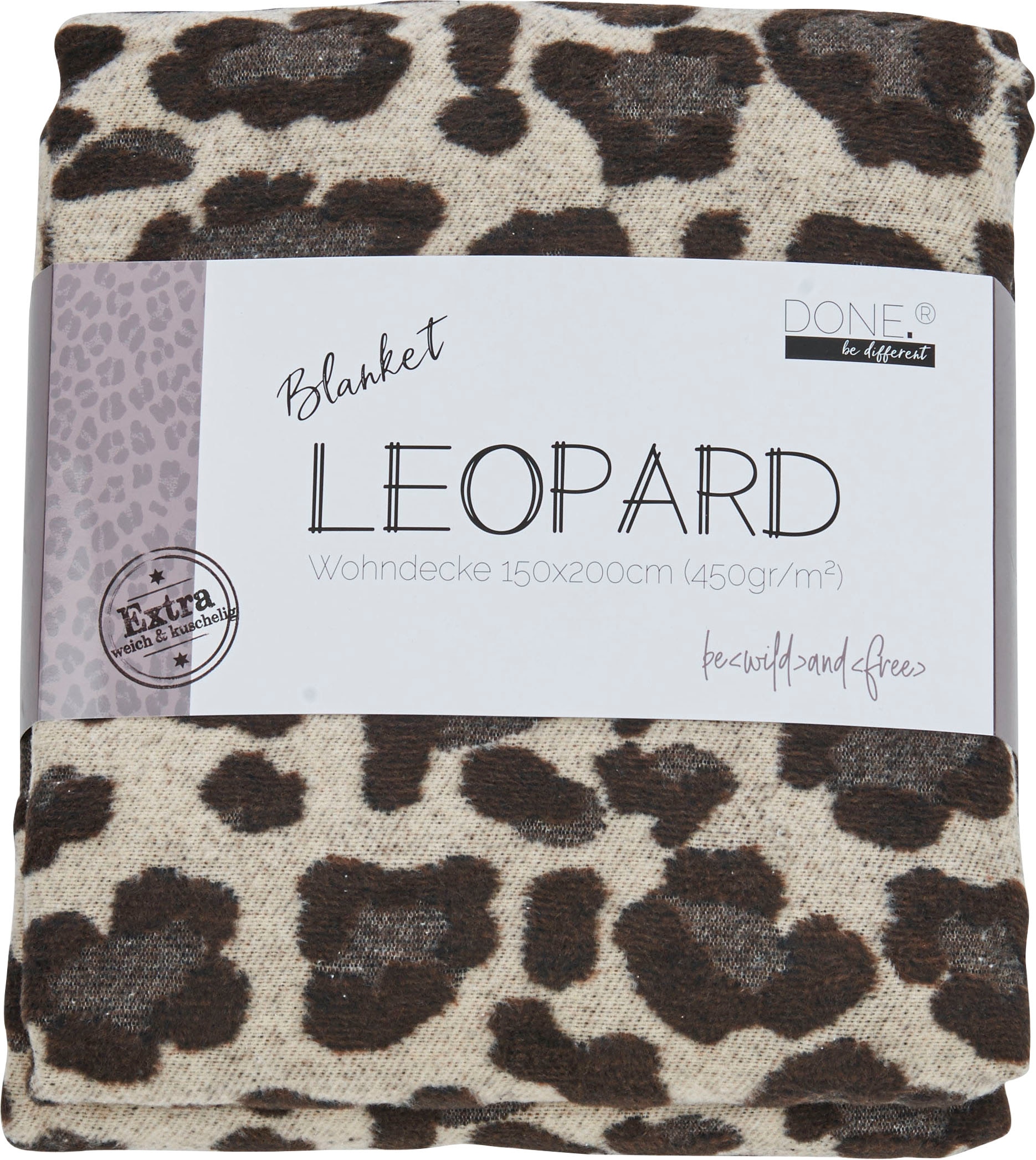 done.® Wohndecke »Leopard«, bei OTTO Kuscheldecke Ziernaht Leo-Look, im online einfassender Wohndecke mit