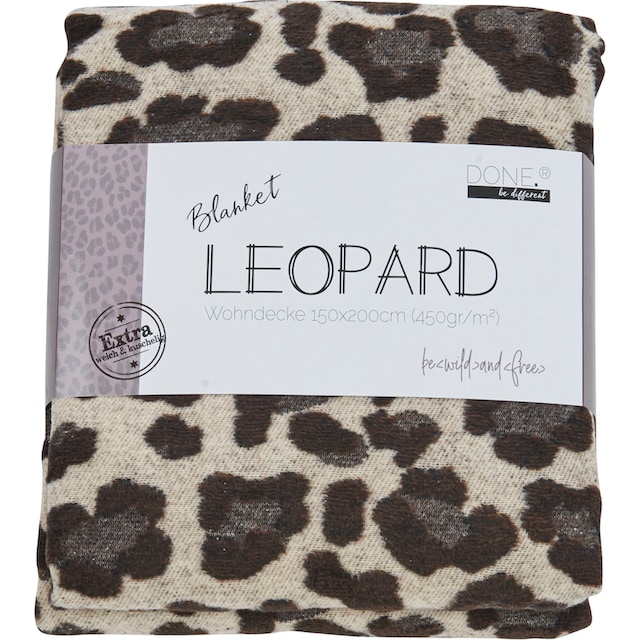 done.® Wohndecke »Leopard«, Wohndecke mit einfassender Ziernaht im Leo-Look,  Kuscheldecke bei OTTO online