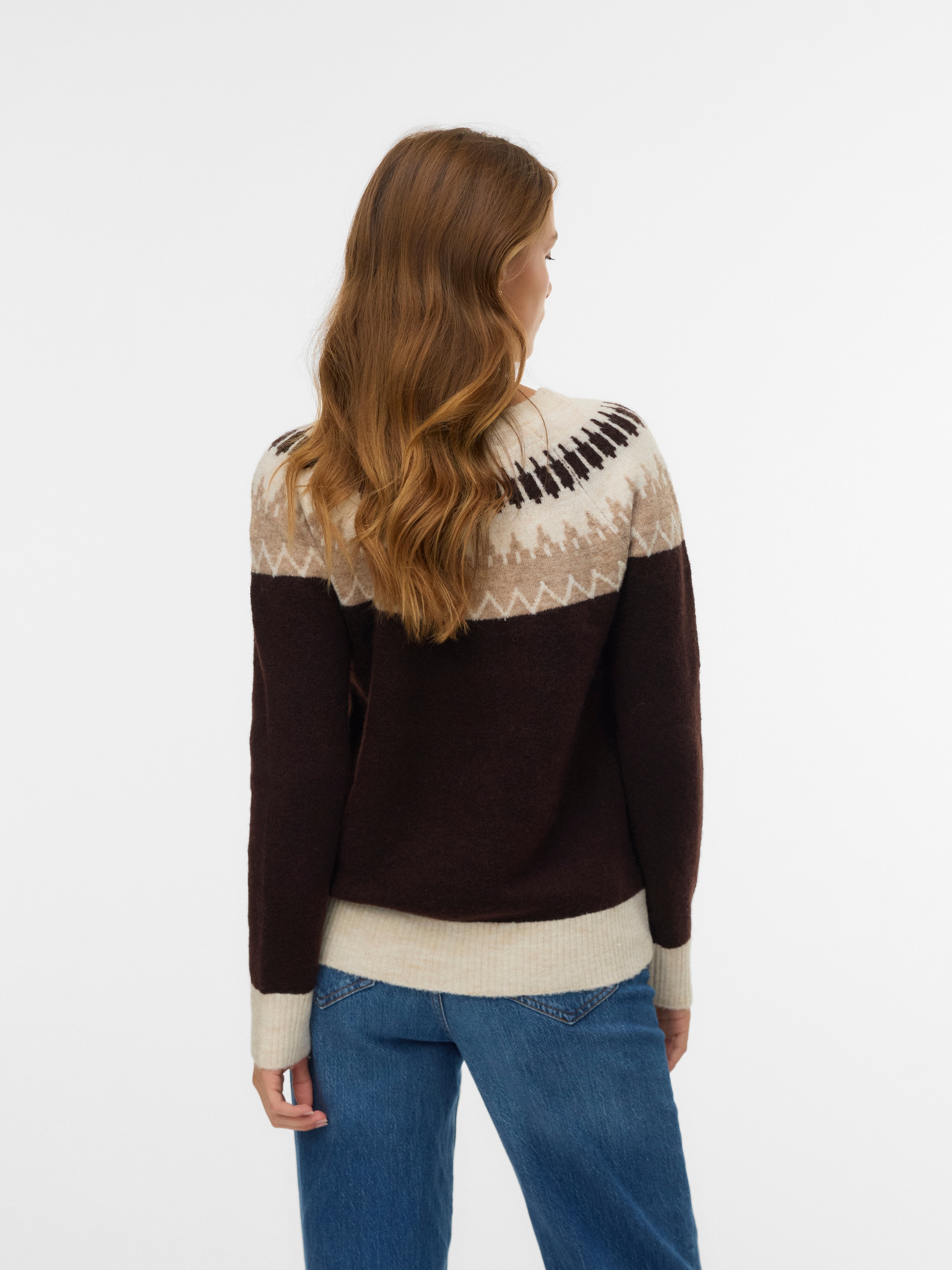 Vero Moda Strickpullover »VMSIMONE LS NORDIC PULLOVER GA REP BOO«