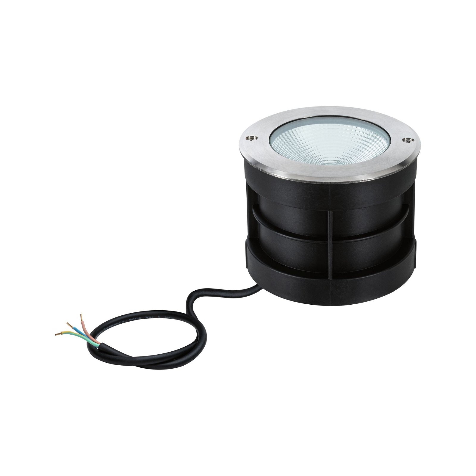 Paulmann LED Einbauleuchte »Floor IP67 120mm 3000K 6W 580lm 230V Edelstahl, Aluminium«, 1 flammig, Bodeneinbauleuchte