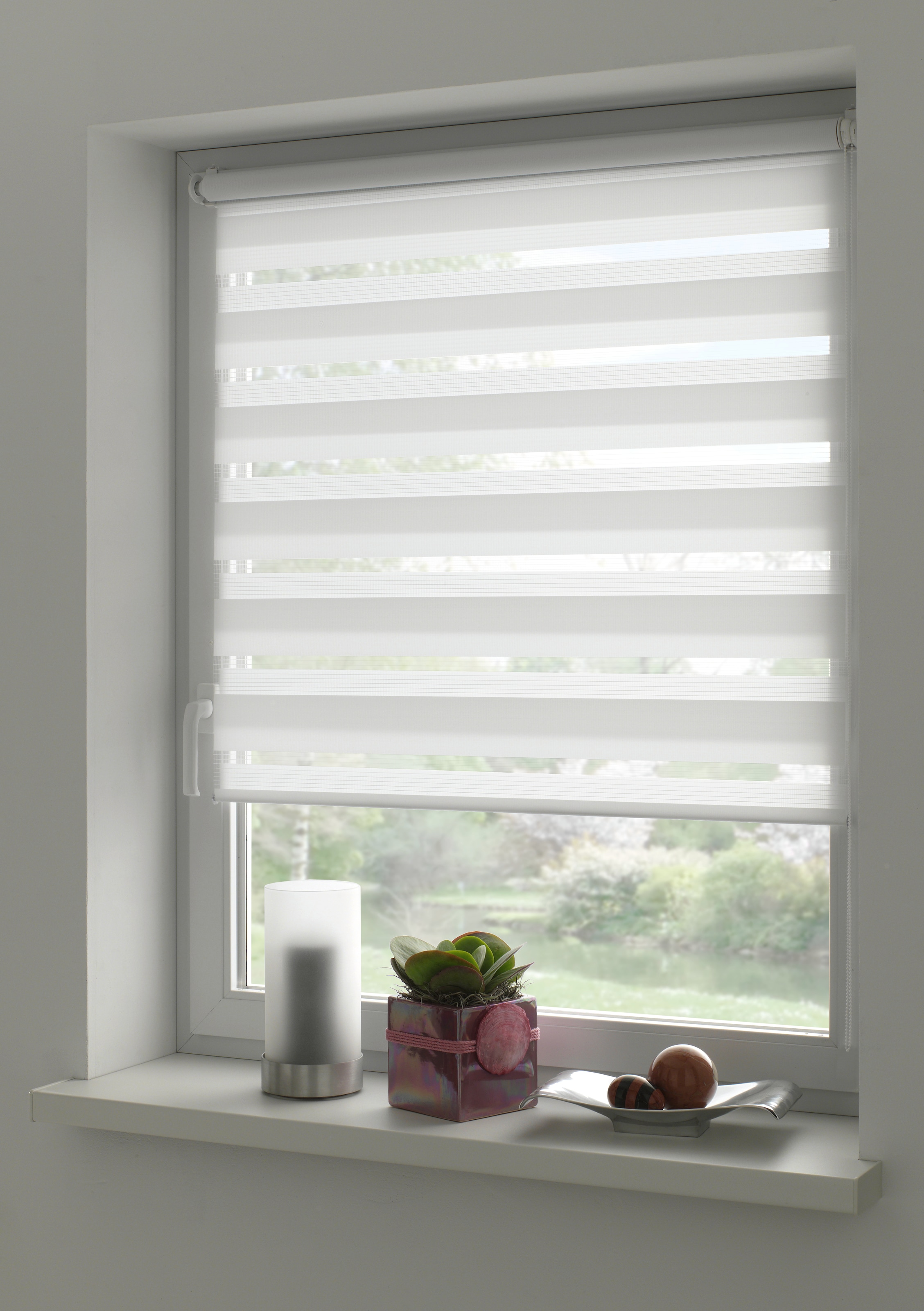 GARDINIA Doppelrollo »EASYFIX Doppelrollo mit Montageschiene« blickdicht ohne Bohren Schraubmontage möglich