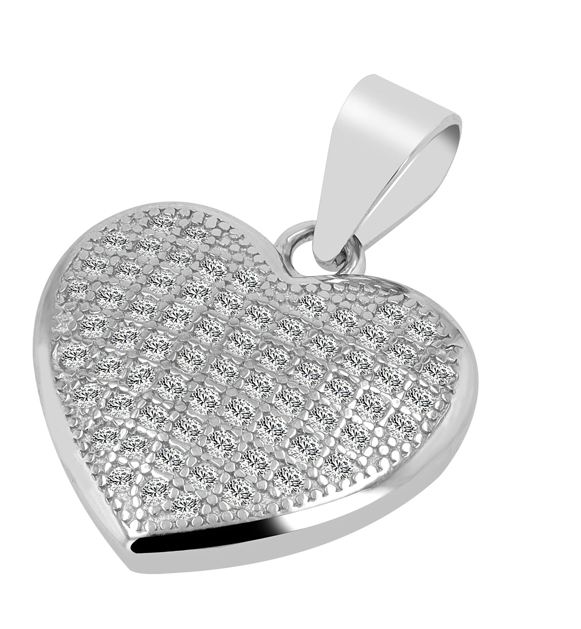 Adelia´s Herzanhänger »Damen Anhänger ¿ Herz Herzanhänger aus 925 Silber mit Zirkonia«