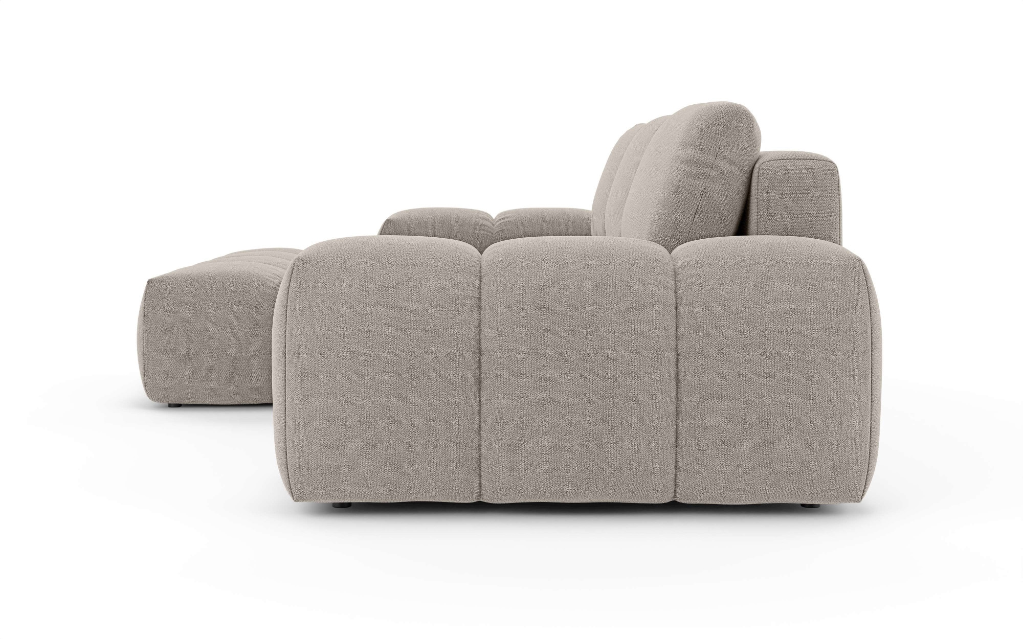 INOSIGN Ecksofa »AZITA klein optionale Schlafsofa mit Bettkasten, B/T/H: 270/166,5/84cm«, L-Form mit Wellenunterfederung, Bubble-Optik