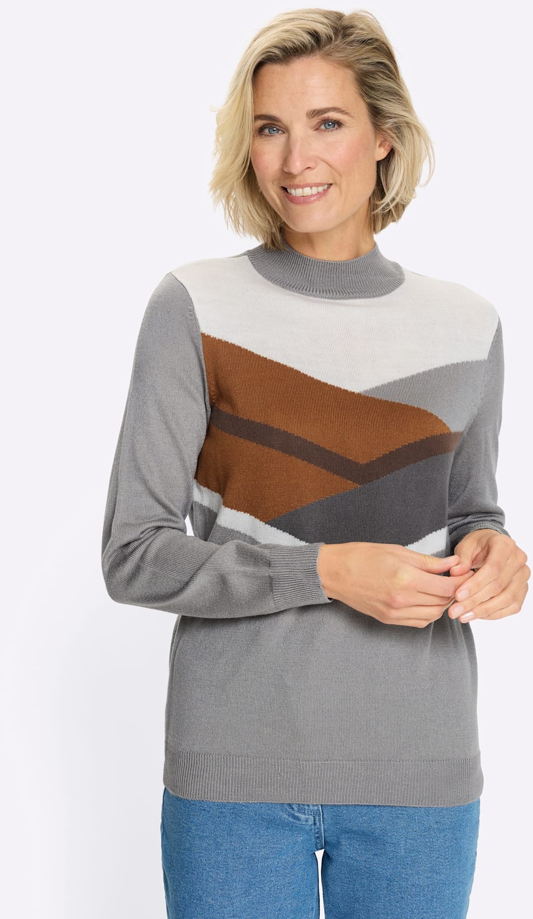 Classic Basics Stehkragenpullover »Langarm-Pullover«