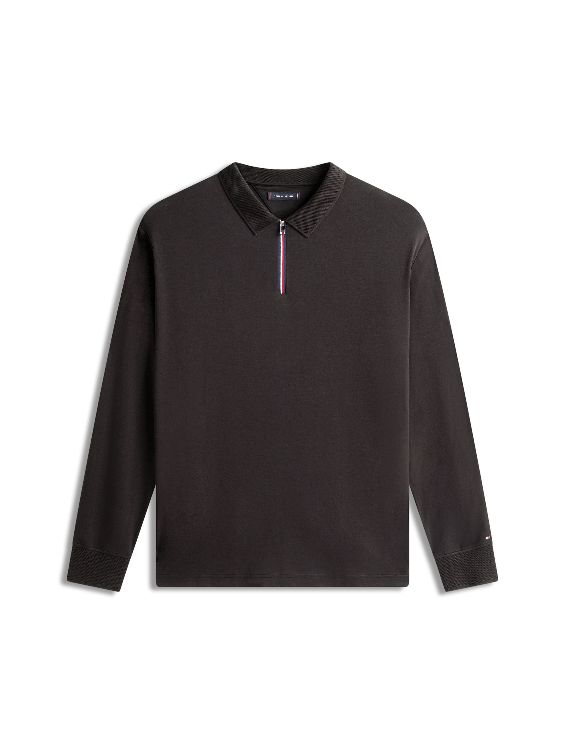 Tommy Hilfiger Big & Tall Langarm-Poloshirt »ZIP INTERLOCK POLO«, Große Größen