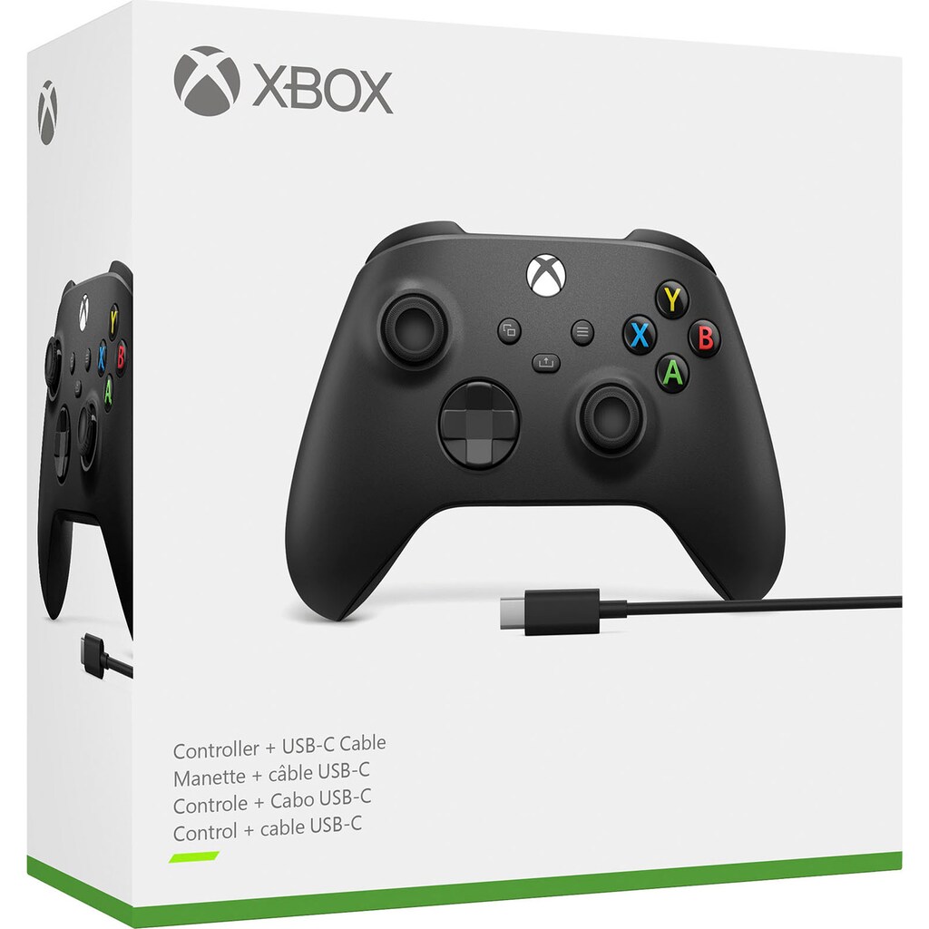 Xbox Wireless-Controller »Carbon Black«, inkl. USB-C Kabel, ohne Akku