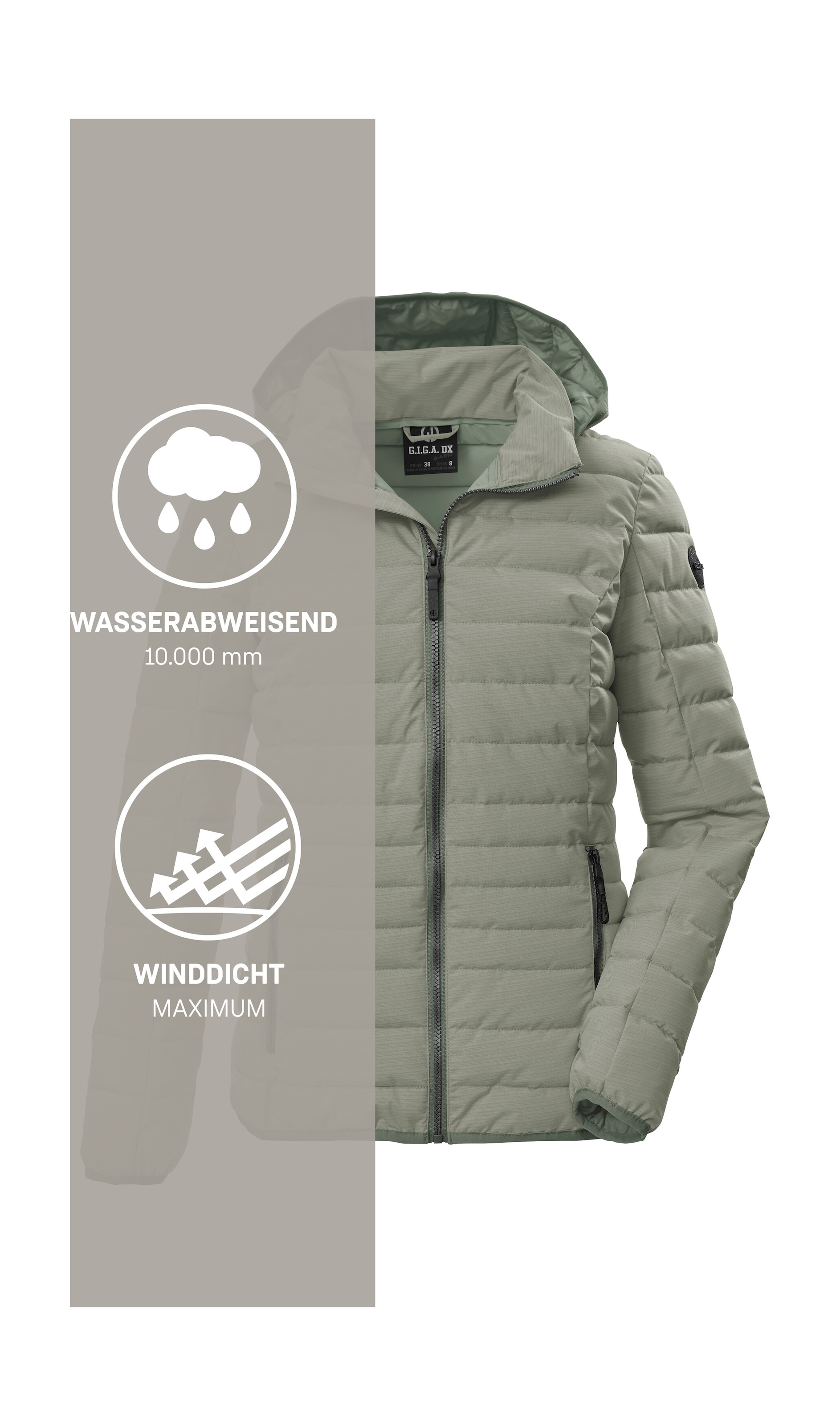 G.I.G.A. DX by killtec Steppjacke »GS 110 WMN QLTD JCKT« Wasserabweisend, winddicht, atmungsaktiv, abnehmbare Kapuze