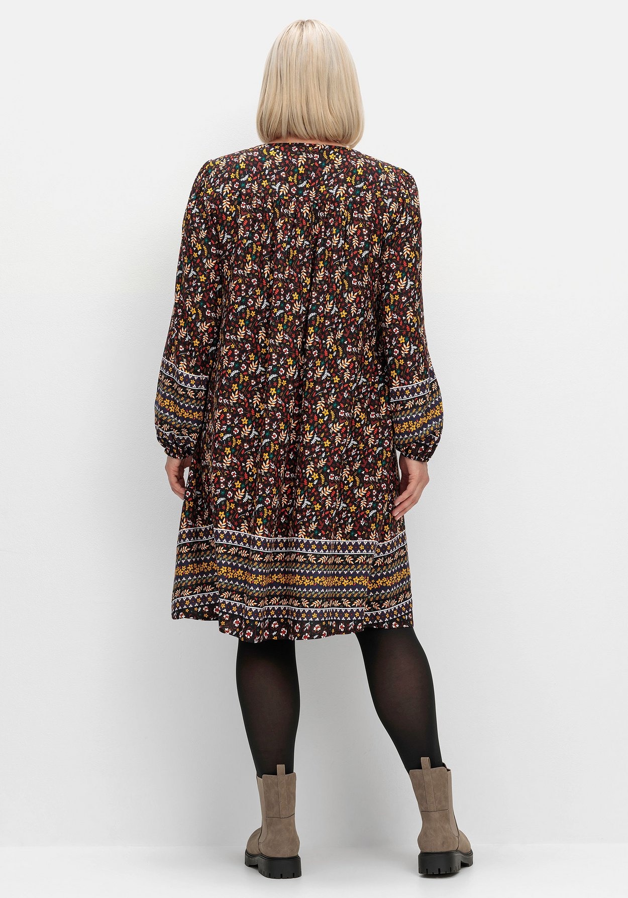 Sheego Druckkleid »Hängerchen-Kleid im Mustermix, in A-Linie«