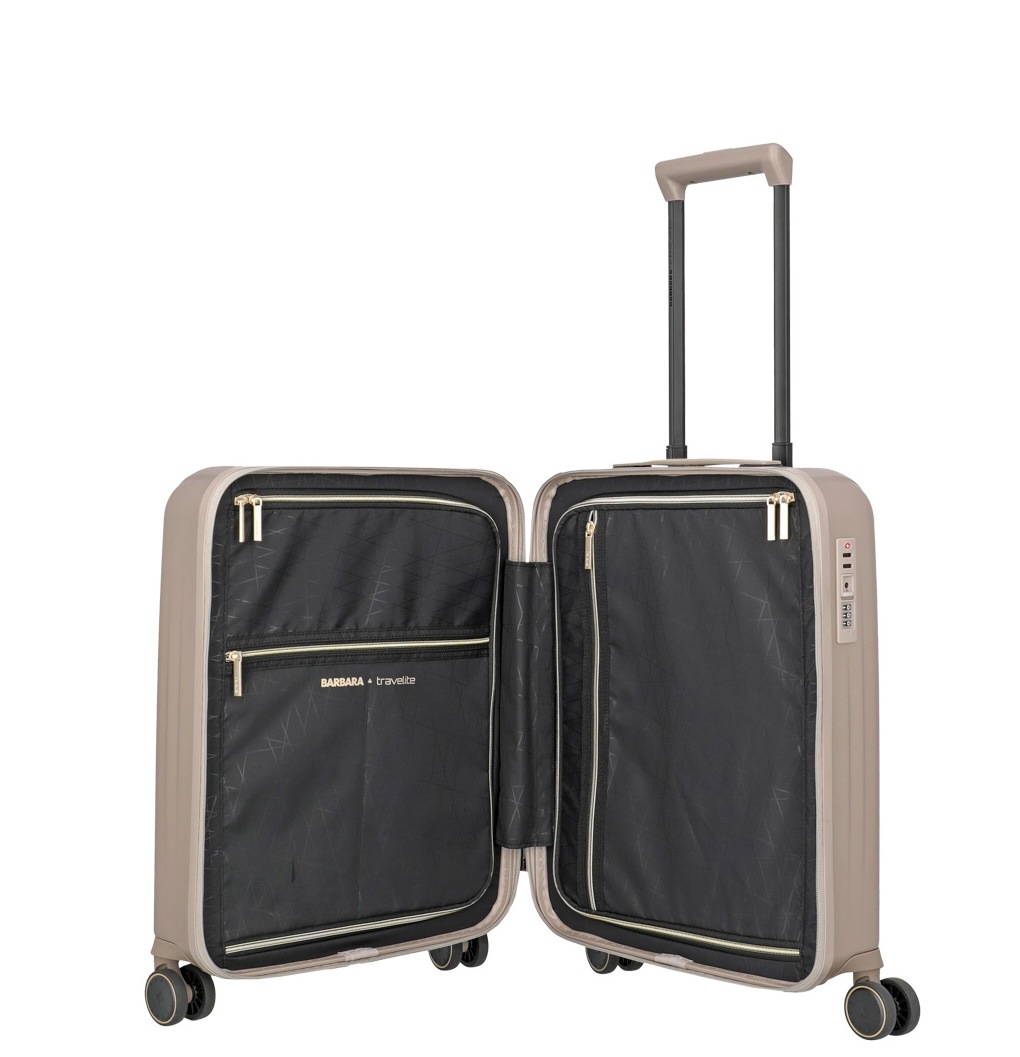 travelite Hartschalen-Trolley »BARBARA NOVELTY Reisekoffer Hartschale« 38 l 4 Rollen Volumenerweiterung – stilvolles Reisegepäck