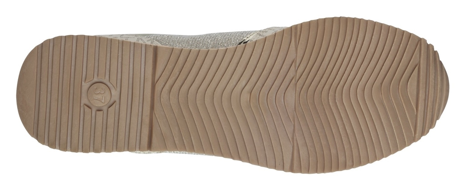 MARCO TOZZI Keilsneaker, Freizeitschuh, Halbschuh, Schnürschuh mit Logoprint