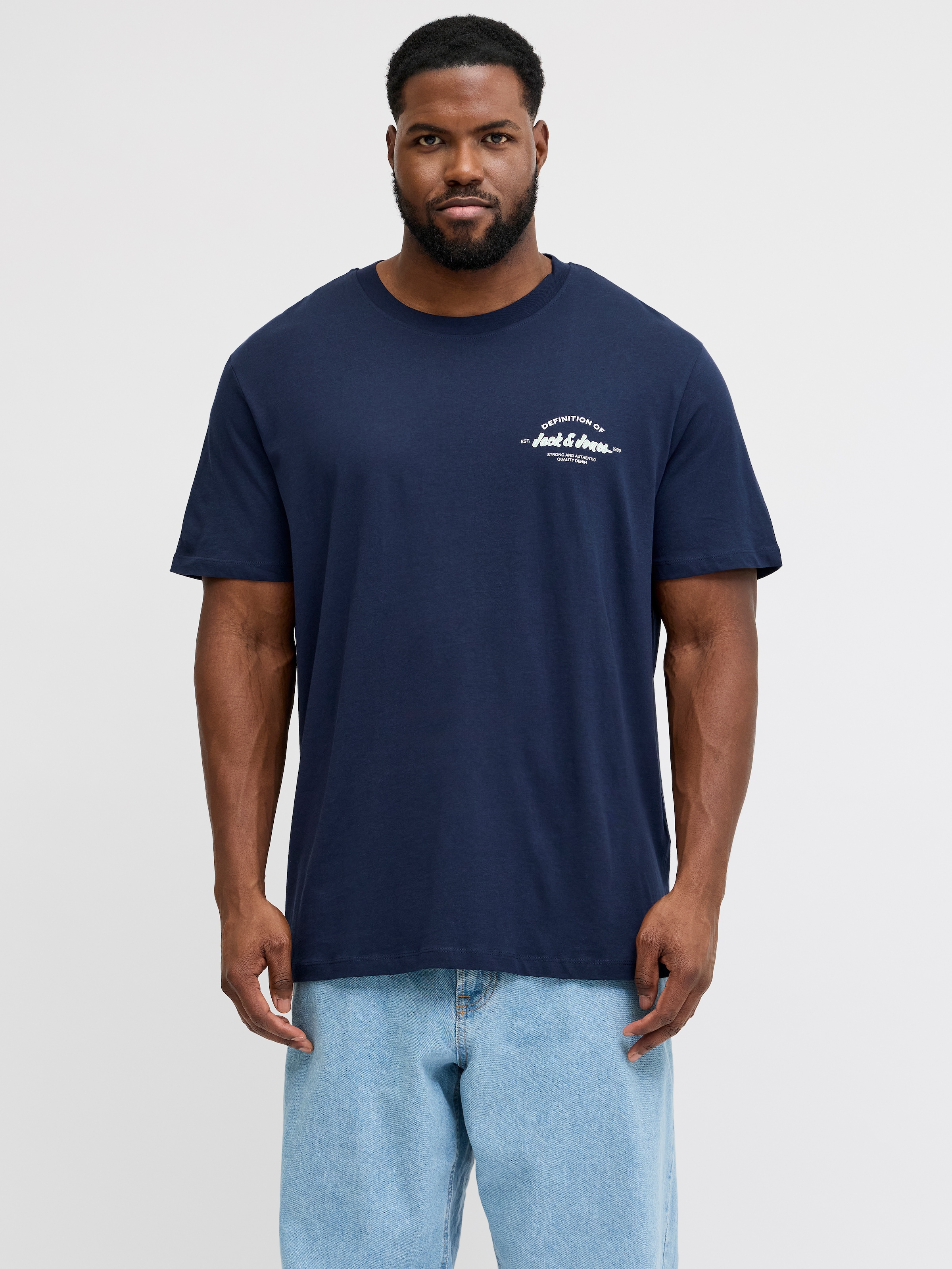 Jack & Jones PlusSize Rundhalsshirt »JJBRANDON TEE SS CREW NECK PLS«