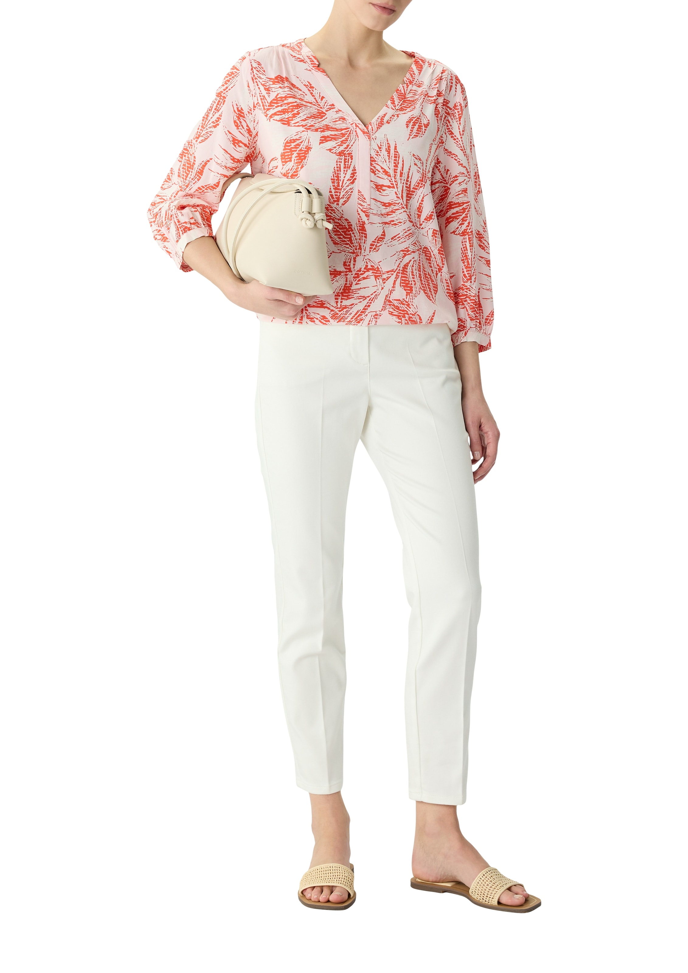 Comma Druckbluse, 3/4 -Arm mit floralem Muster