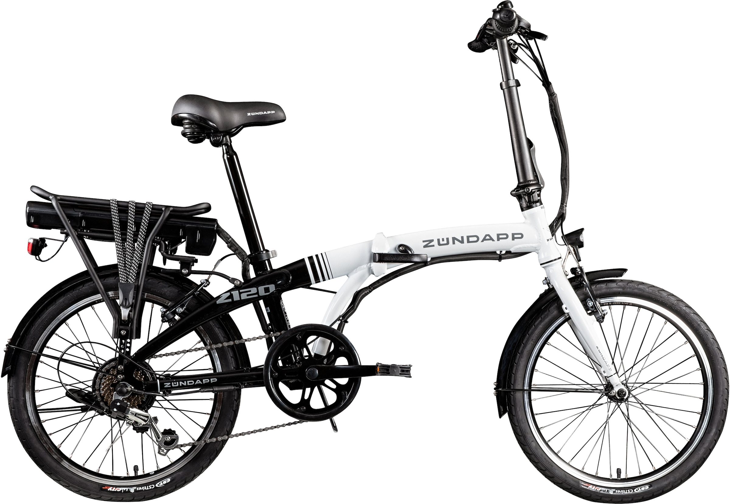 Zündapp E-Bike »Z120«, 7 Gang, Shimano, Tourney, Heckmotor 250 W, Pedelec, Elektrofahrrad für Damen u. Herren, Klapprad