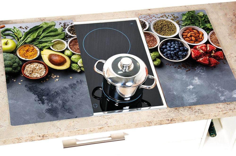 Schneide- und Abdeckplatte »Healthy Kitchen«, (Set, 2 tlg.)