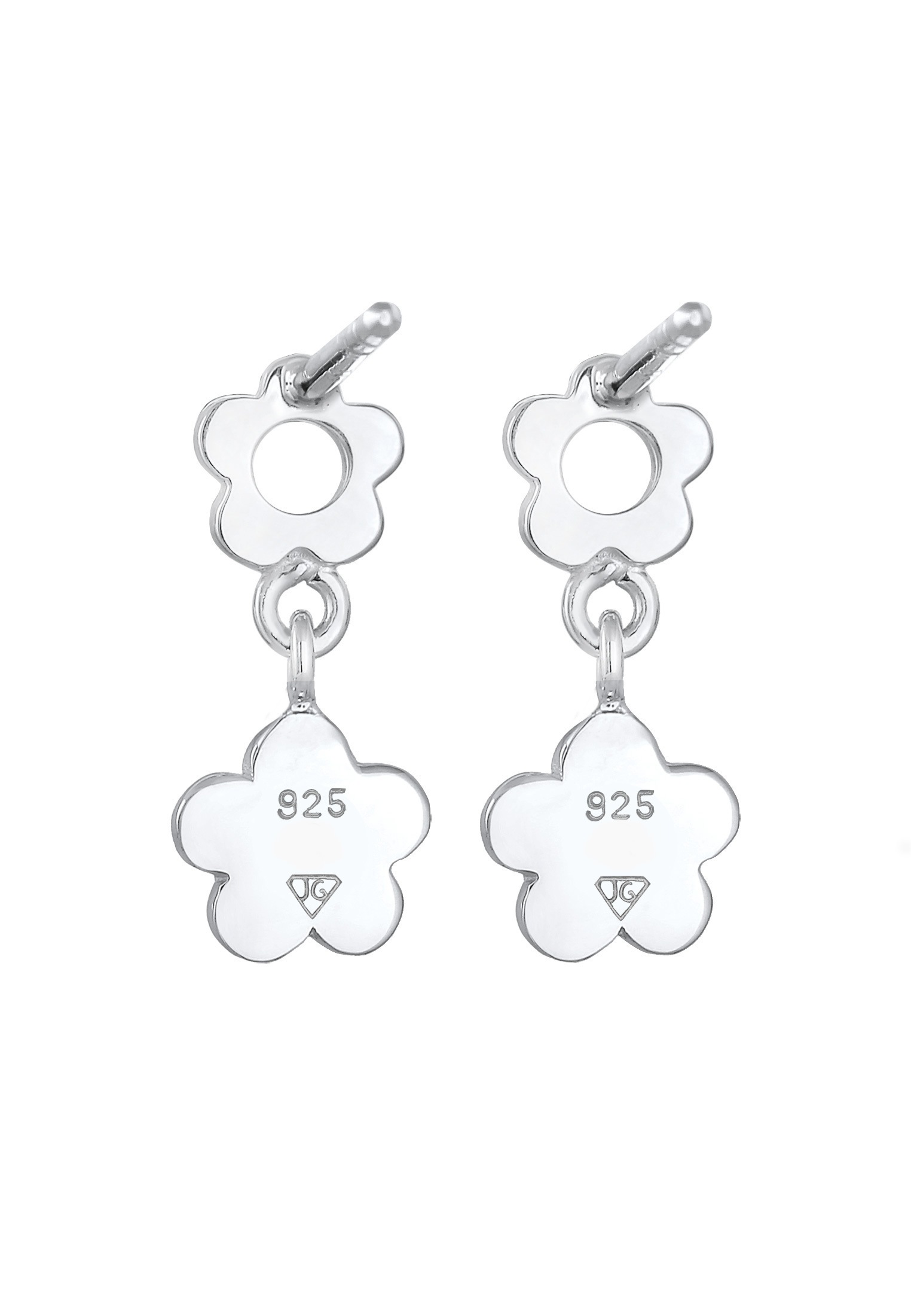 Elli Paar Ohrstecker »Ohrringe Kinder Ohrhänger Blume Blüte Kristall 925 Silber«
