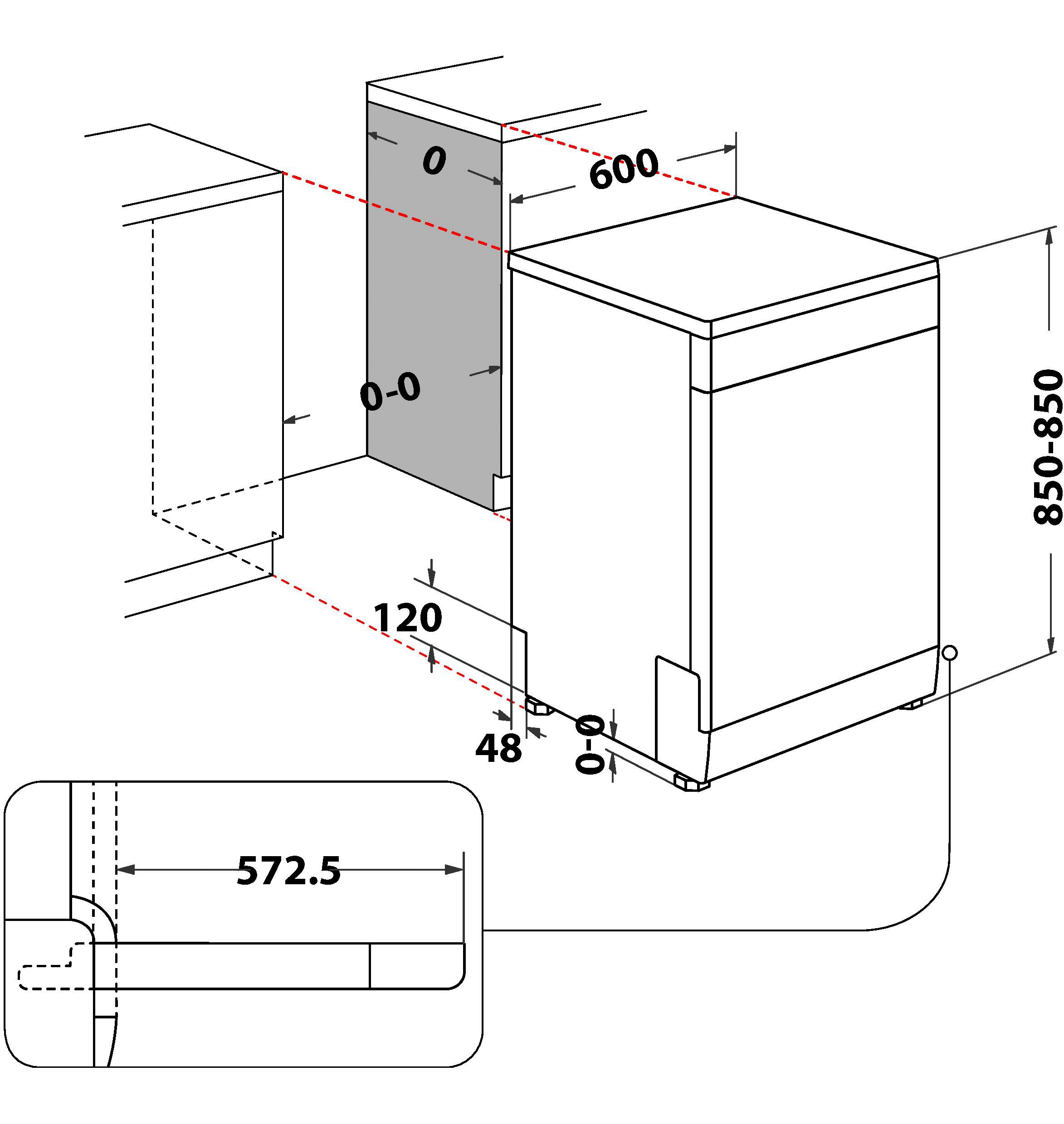 BAUKNECHT Standgeschirrspüler »B0F D641A X«, 14 Maßgedecke, ActiveDry - automatisches Türöffnungssystem