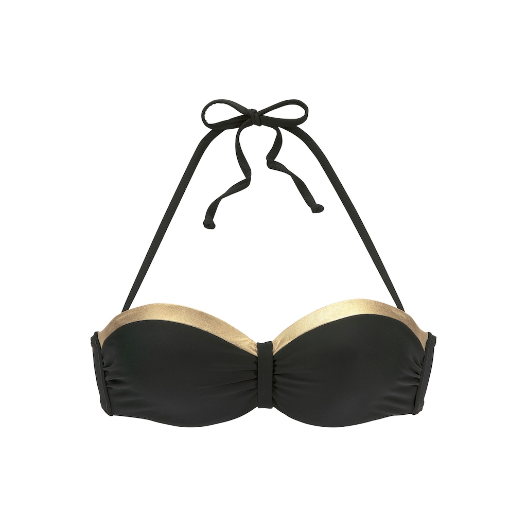 LASCANA Bügel-Bandeau-Bikini-Top »Elodie«, mit trendigem Materialeinsatz