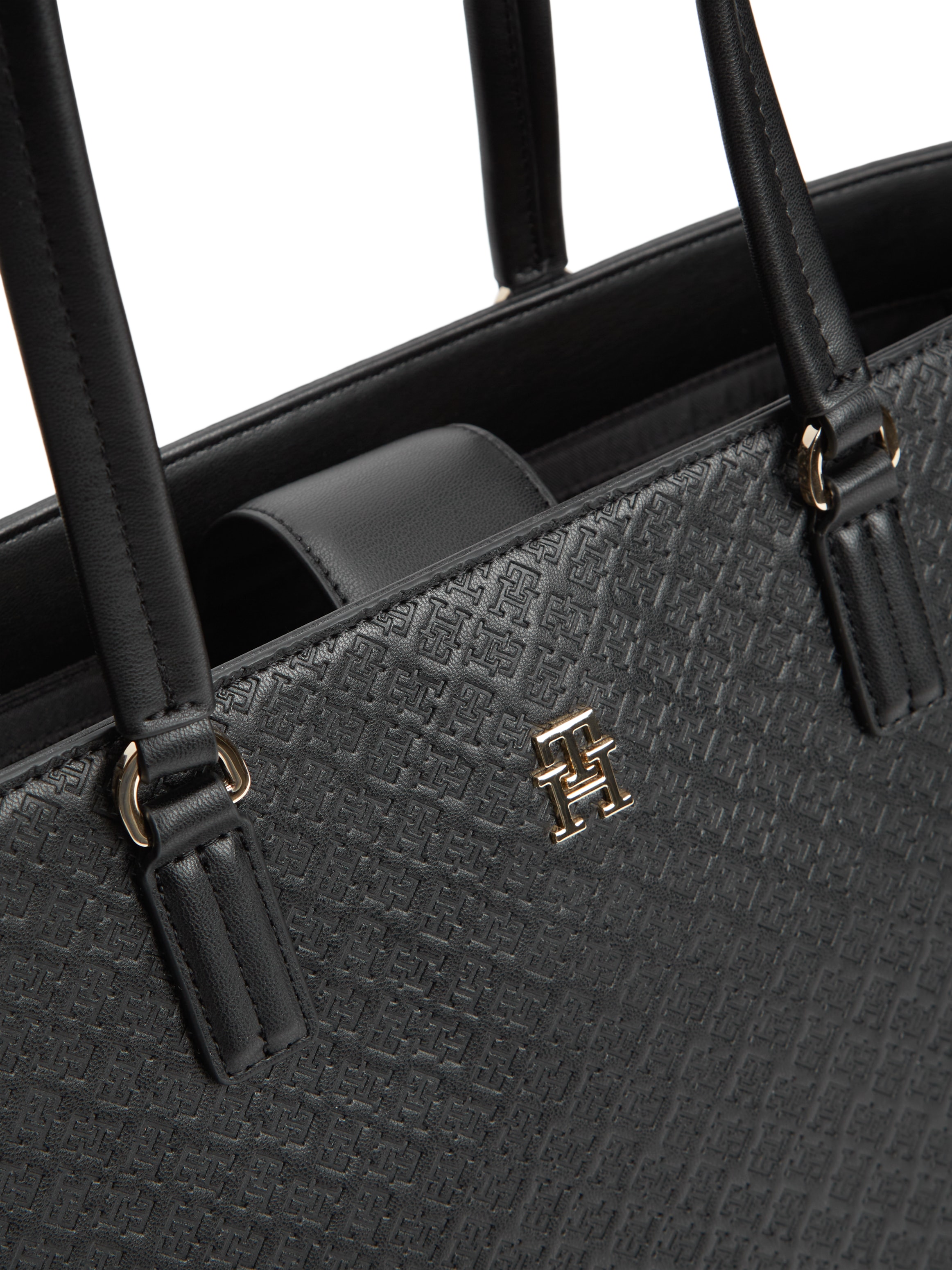 Tommy Hilfiger Tragetasche »TH DAILY TOTE MONO« Damen Handtasche, Schultertache mit Allover-TH-Logoprägung