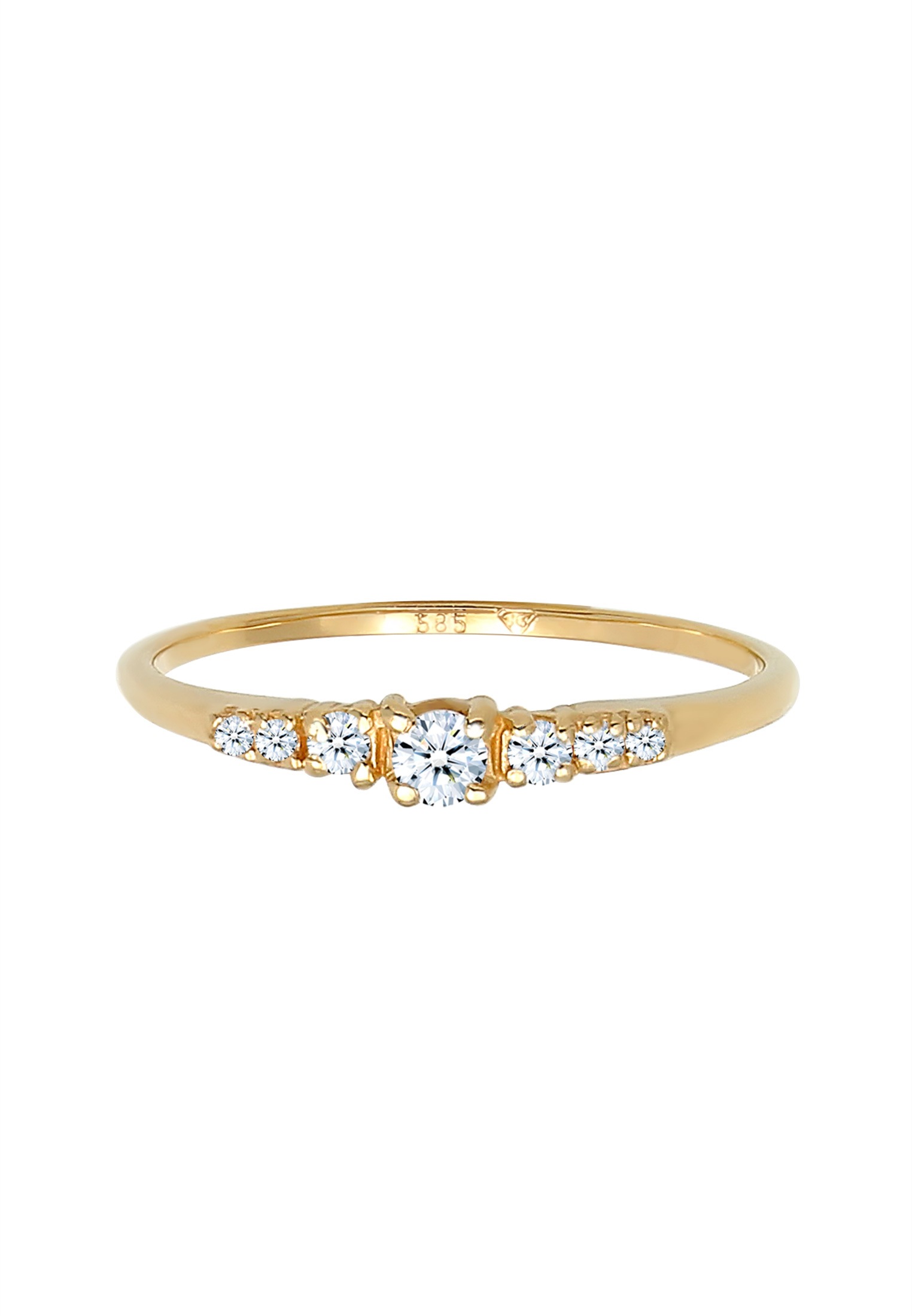 Elli DIAMONDS Verlobungsring »Ring Verlobung Diamanten (0.14 ct) 585 Gold«