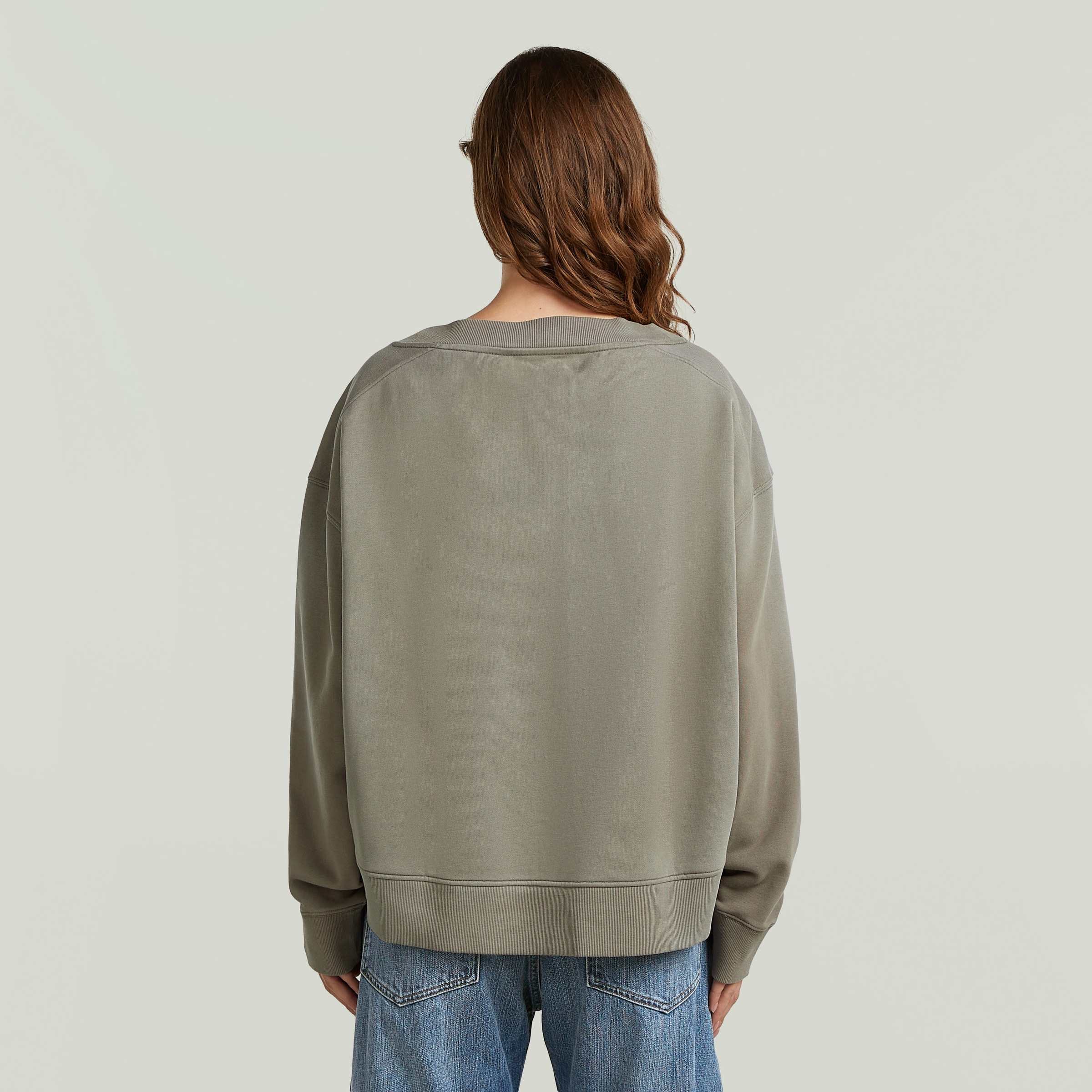 G-STAR Sweatshirt »Sun faded V-Neck Loose Wmn«, mit V-Ausschnitt
