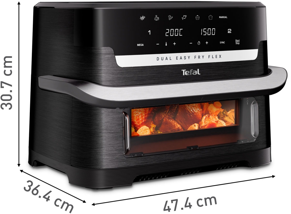 Tefal Heißluftfritteuse »EY9228 Easy Fry Flex«, 2700 W, 7 voreingestellte Programme, zeit- und energiesparend, EY9228