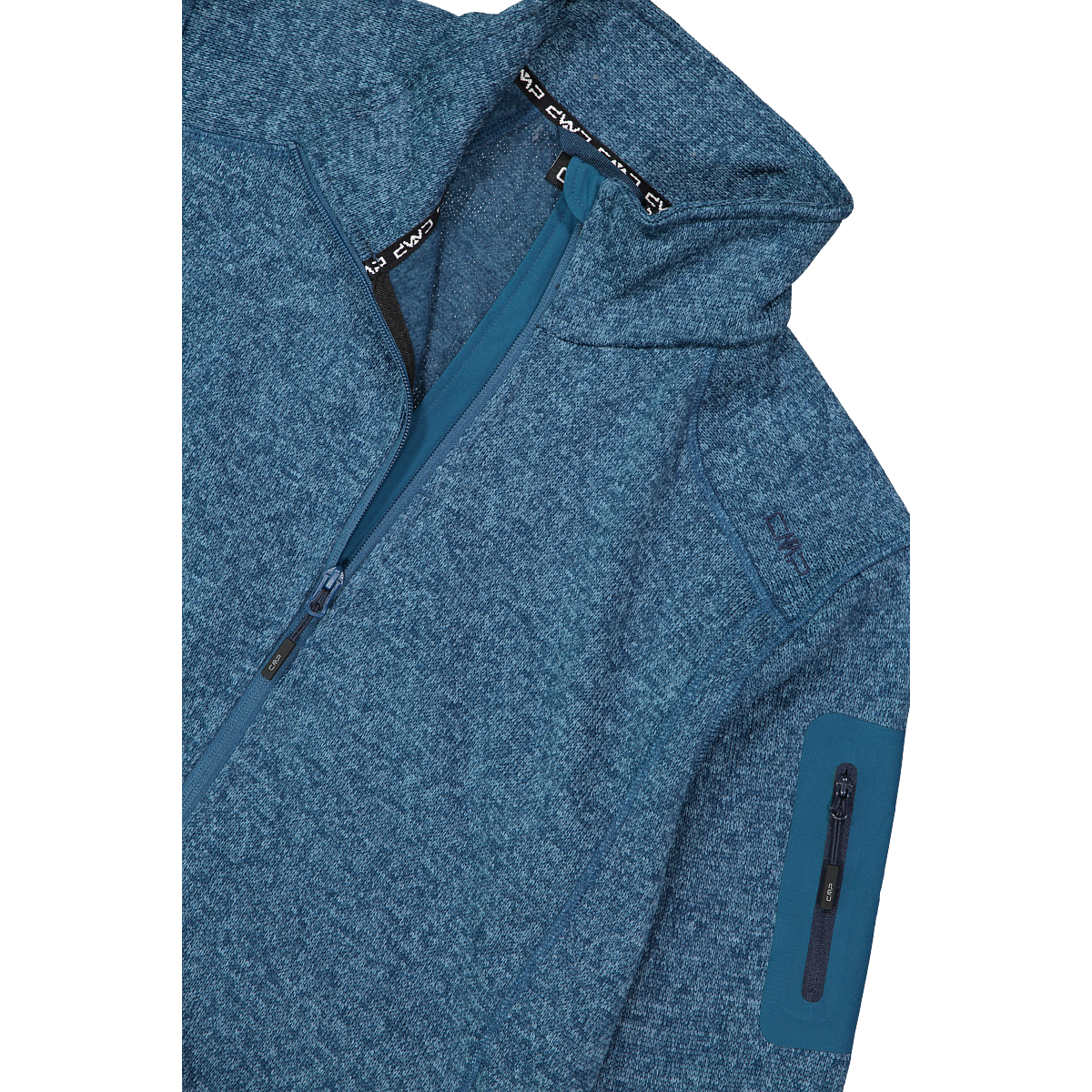 CMP Strickfleecejacke »MAN JACKET« ohne Kapuze mit hochschließendem Kragen, atmungsaktiv, wasserabweisend