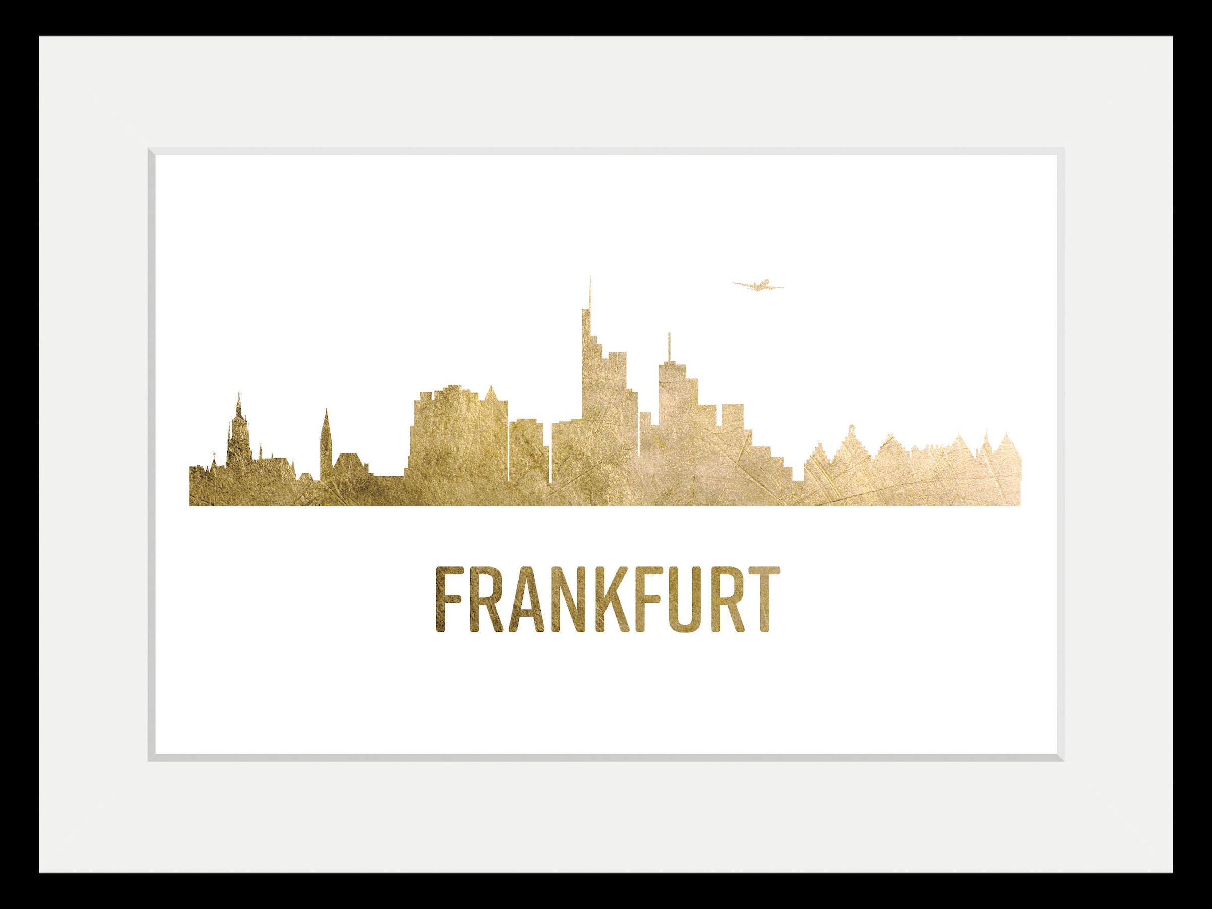 queence Bild »Frankfurt Skyline GOLD«, Städte, (1 St.)
