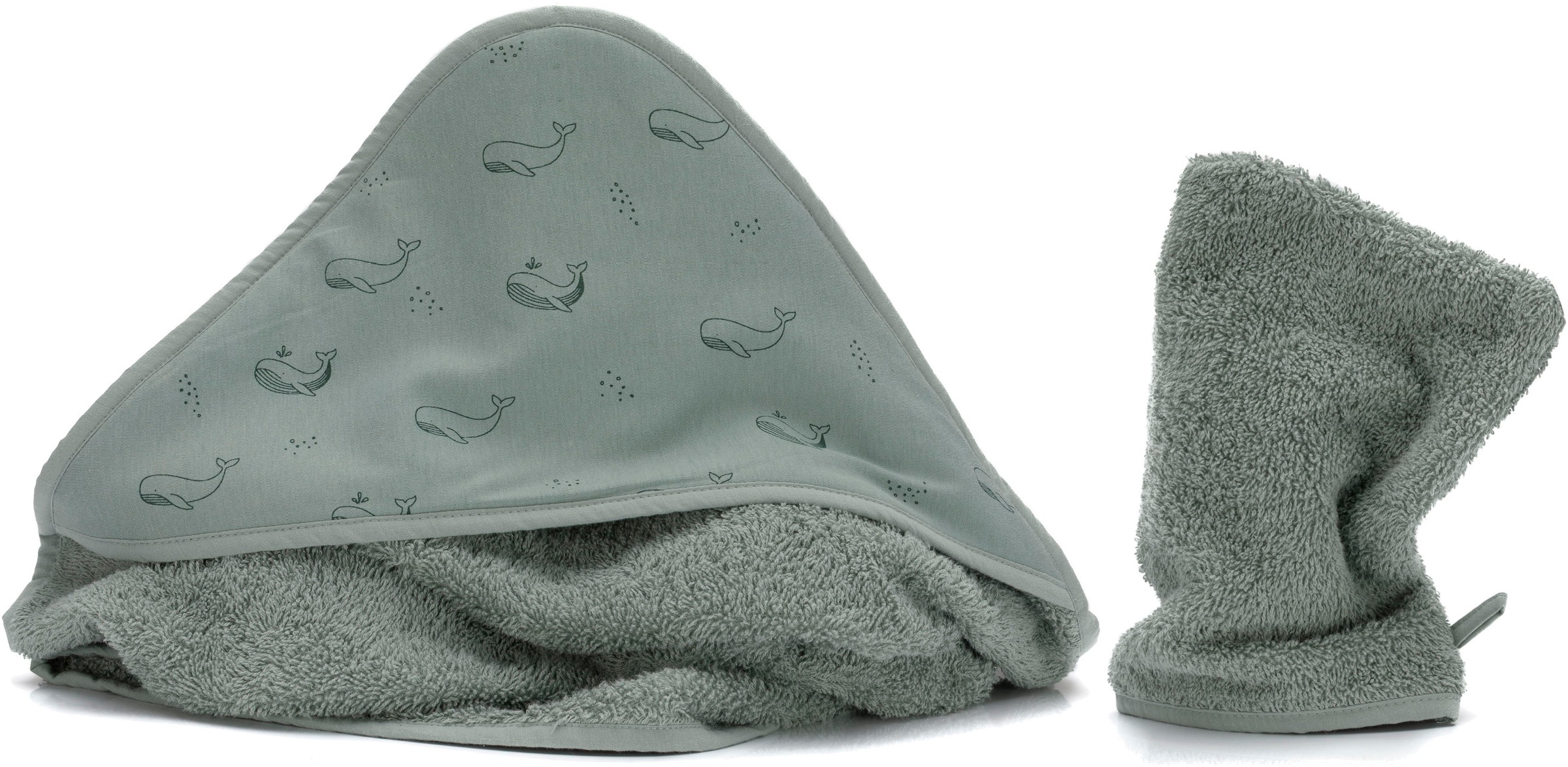 Fillikid Kapuzenhandtuch "Kapuzenbadetuch mit Waschhandschuh"