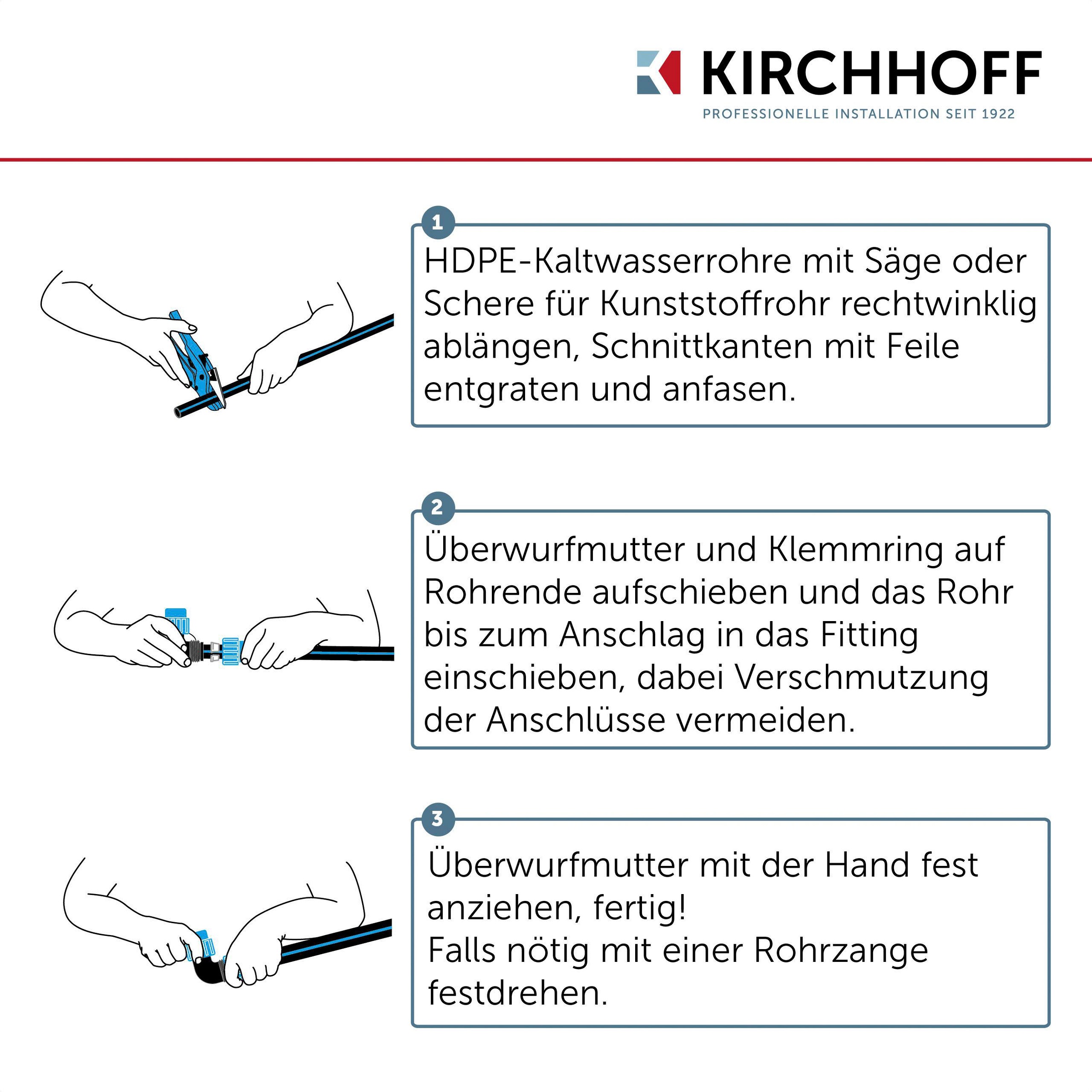 Kirchhoff Bewässerungsschlauch, Wasserleitung, Sprinklersystem 20 mm x 25 m