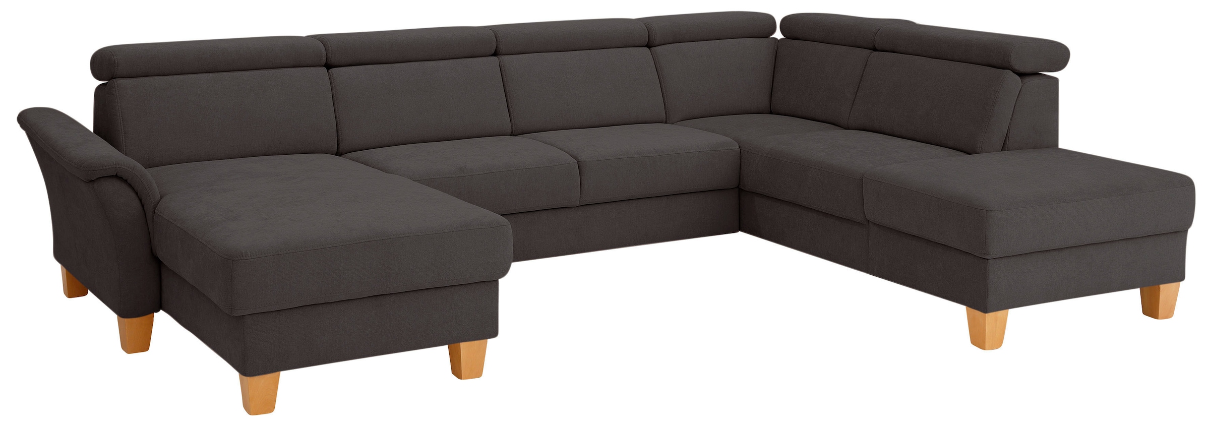 Home affaire Wohnlandschaft »Conville U-Form« Kopfteilverstellung wahlweise mit Bettfunktion und Bettkasten