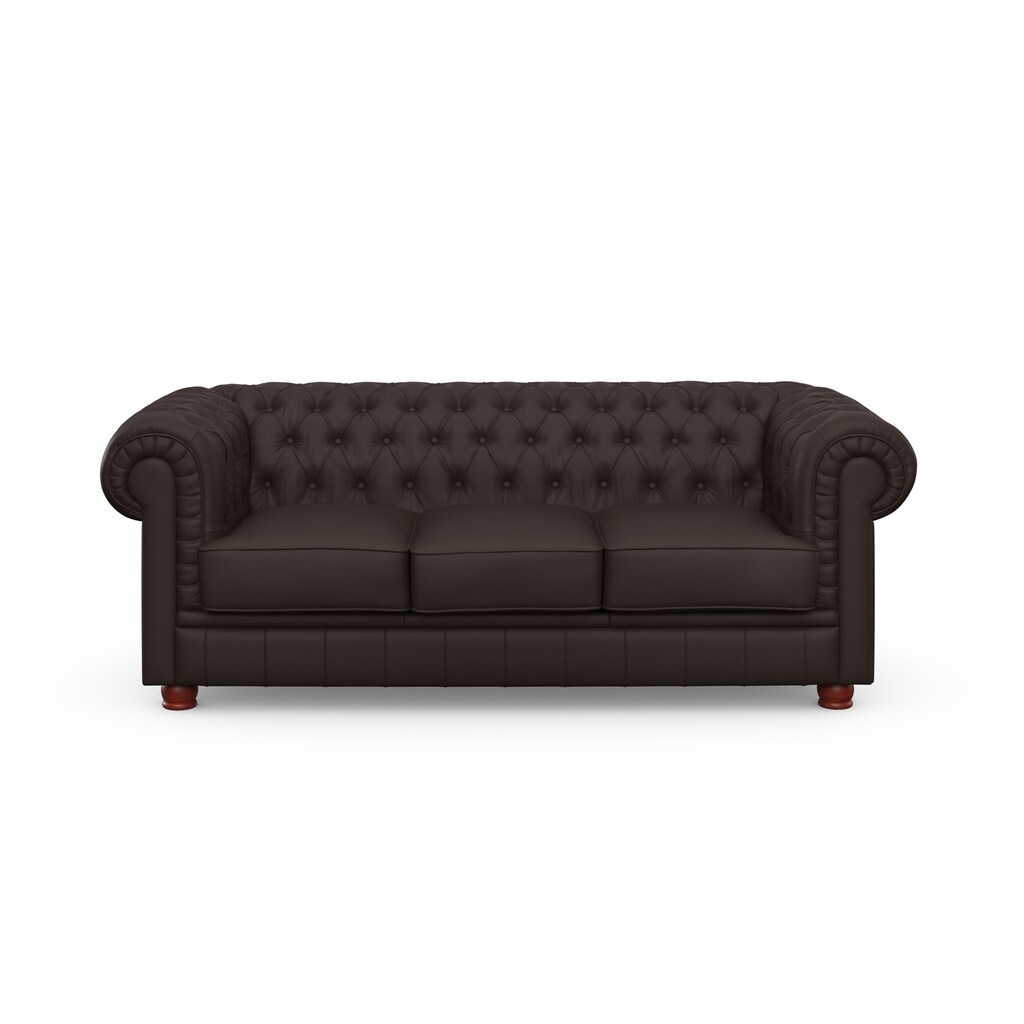 Max Winzer® Chesterfield-Sofa »Kent«, 3-Sitzer mit edler Knopfheftung, Breite 205 cm