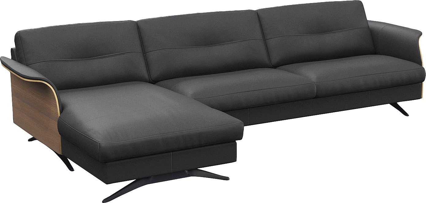 FLEXLUX Ecksofa »Glow, super bequem durch hochwertigem Sitzaufbau mit Federkern, L-Form«, Modernes skandinavisches Design