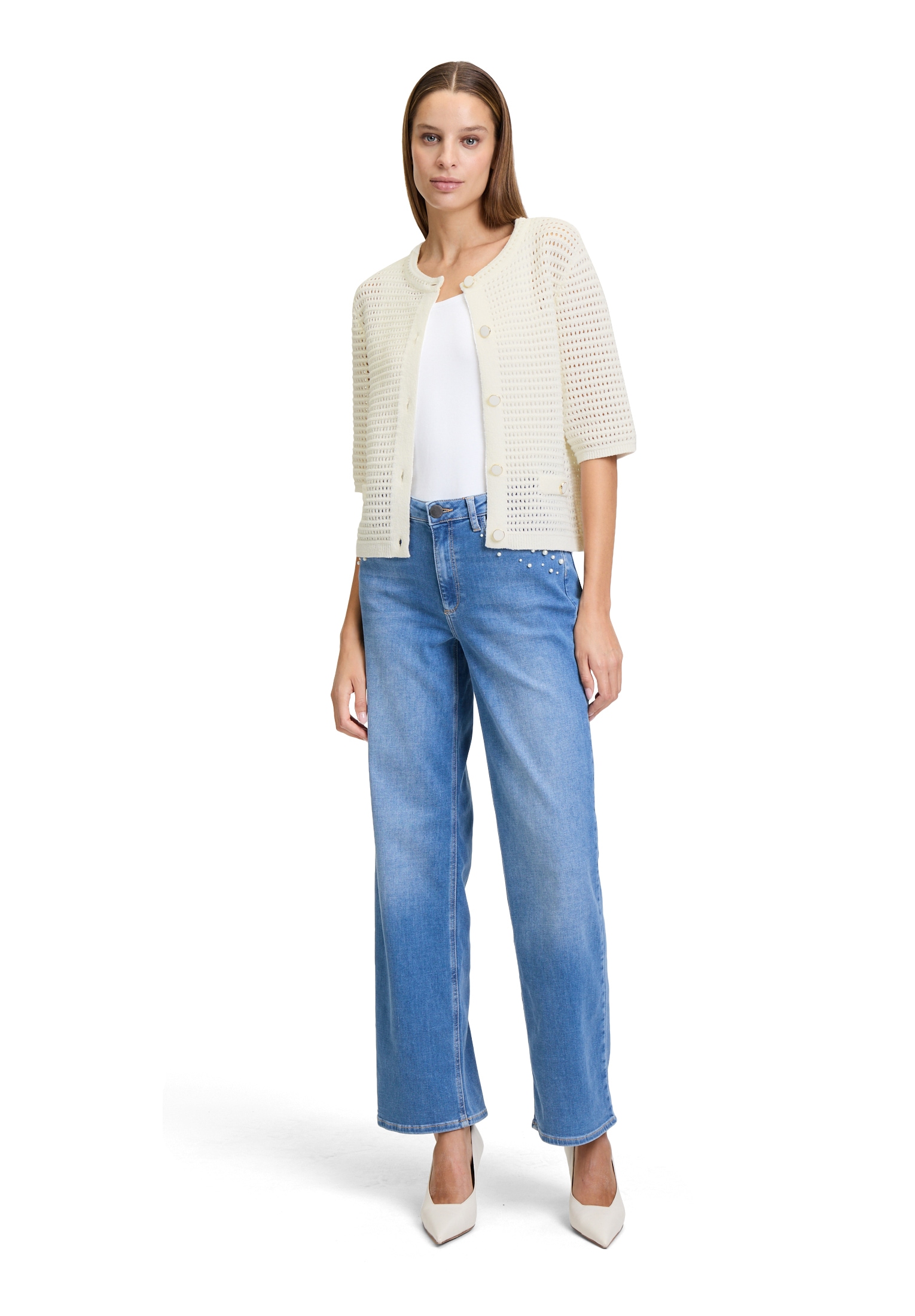 Betty&Co Strickjacke »Sommer-Strickjacke mit Knopfleiste«