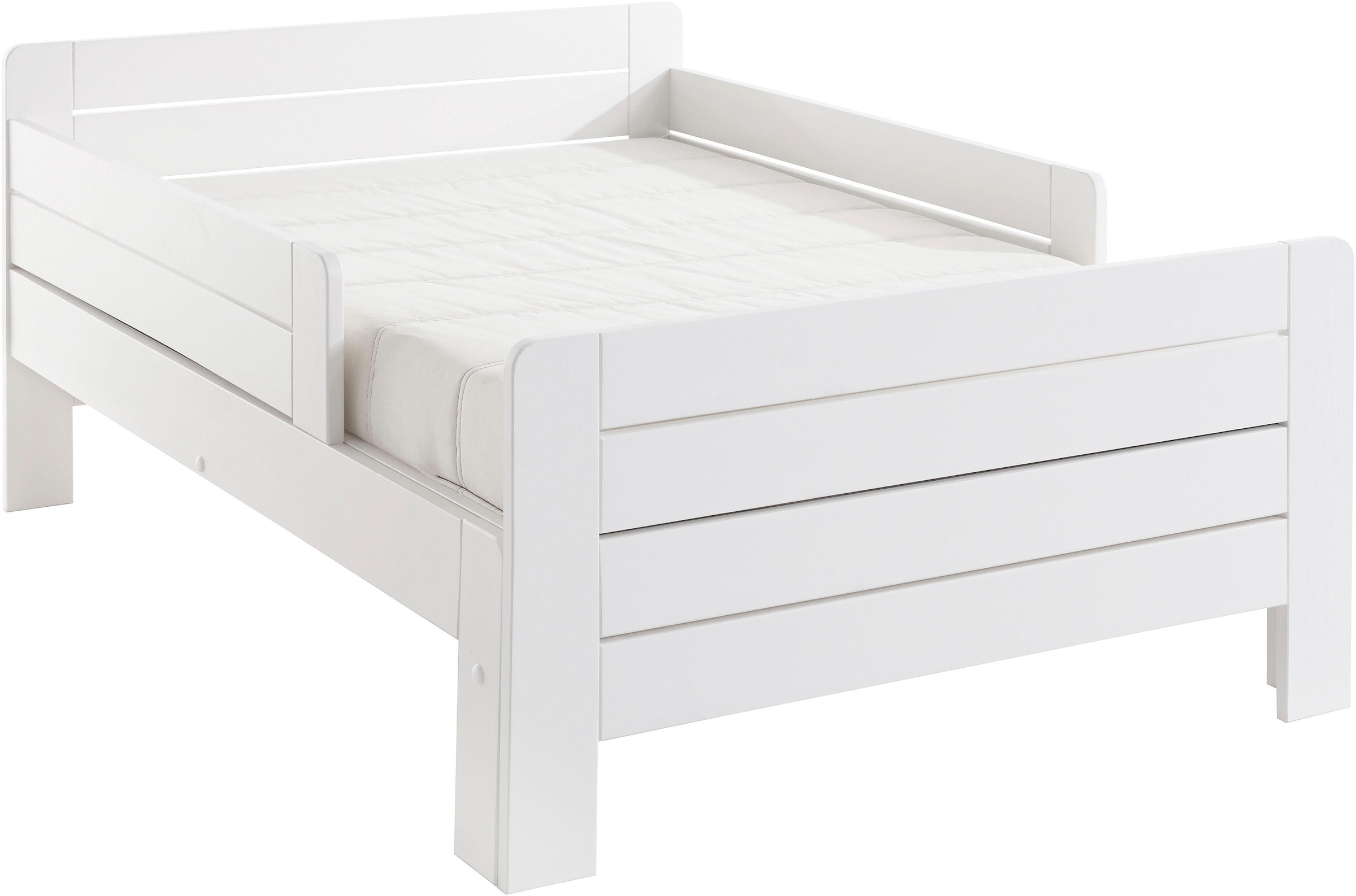 Lüttenhütt Funktionsbett »"LOTTE " Bestseller! Kinderbett«, Mitwachsend/ ausziehbar 140cm-200cm, zertifiziertes Massivholz