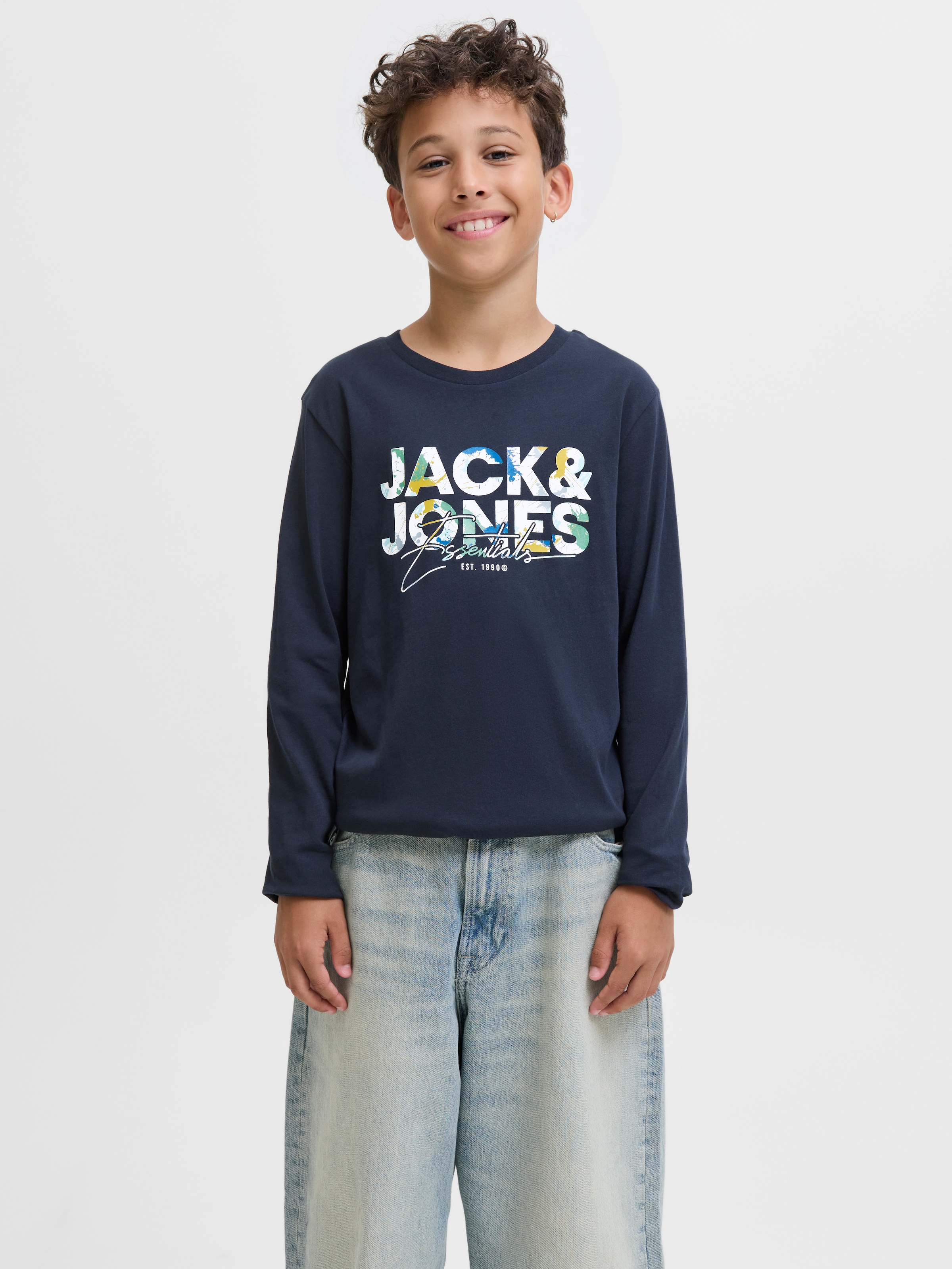 Jack & Jones Junior T-Shirt »JJGEPLAS TEE LS CREW NECK 2PK MP JNR«, (Packung, 2 tlg.)