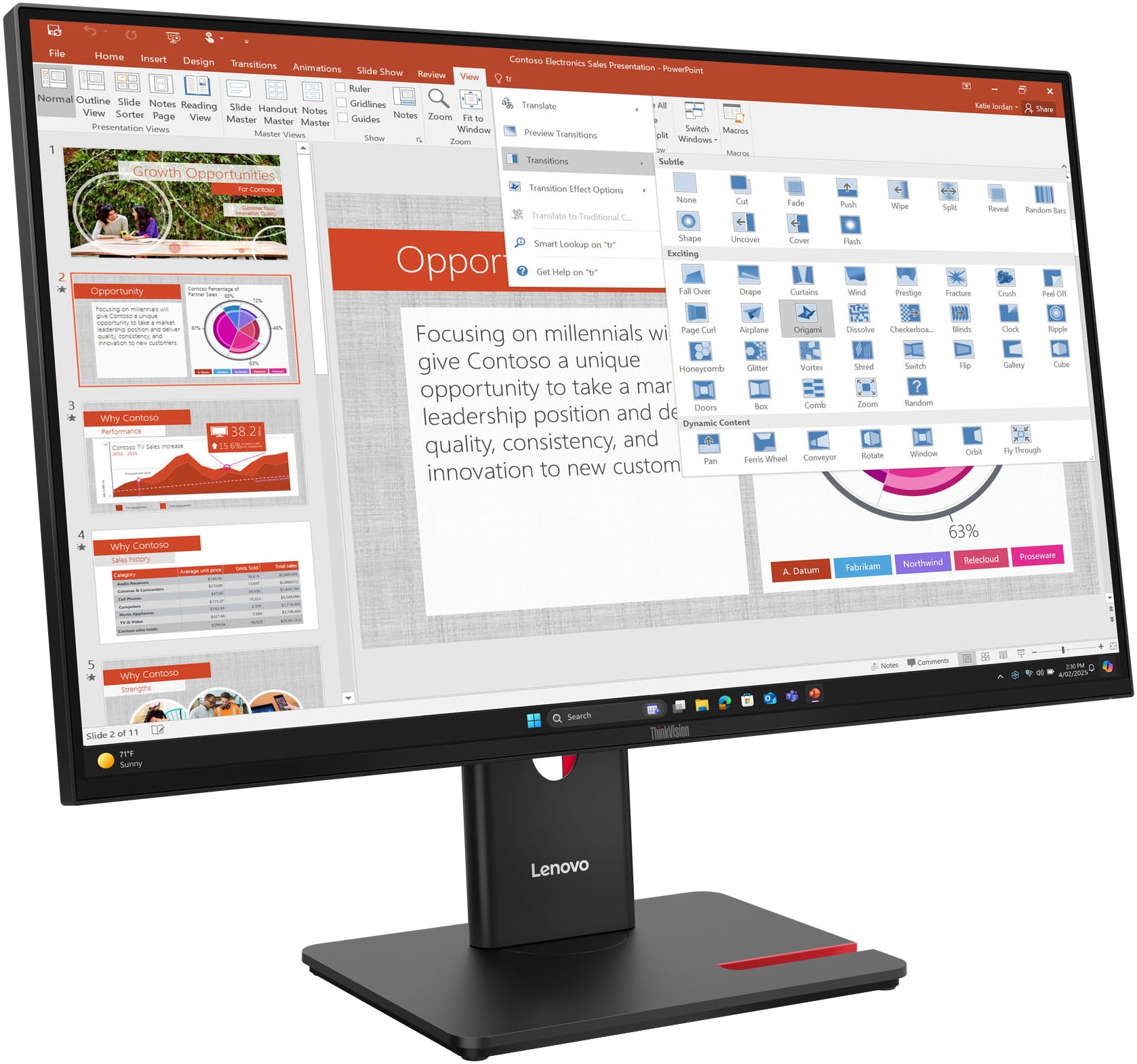 Lenovo LED-Monitor »T27-40(D25270FT0)« 69 cm/27 ″  1920 x 1080 px FHD 6 Reaktionszeit 120 Hz