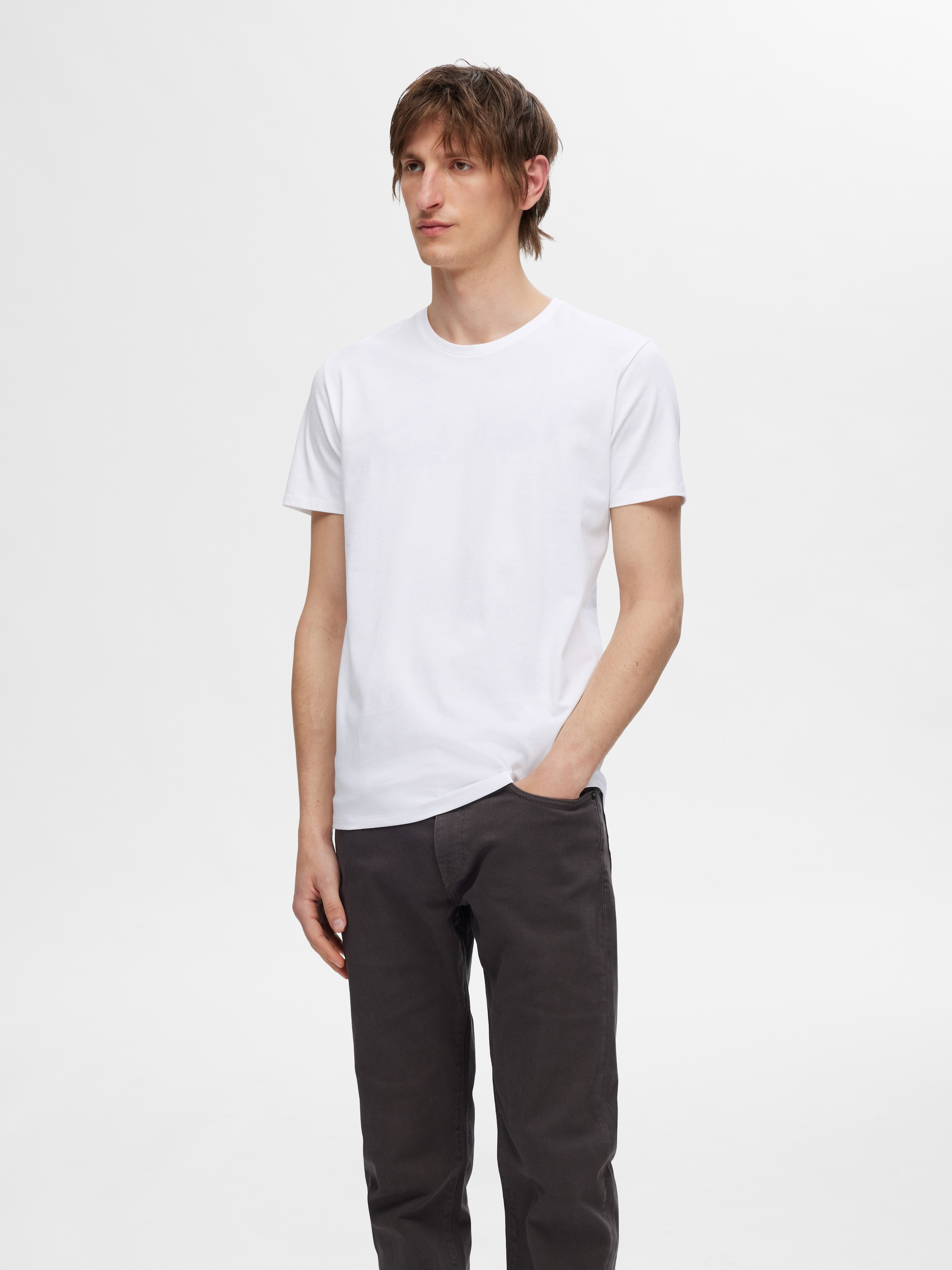 SELECTED T-Shirt »SLHROLAND SS O-NECK TEE 3-PACK NOOS«