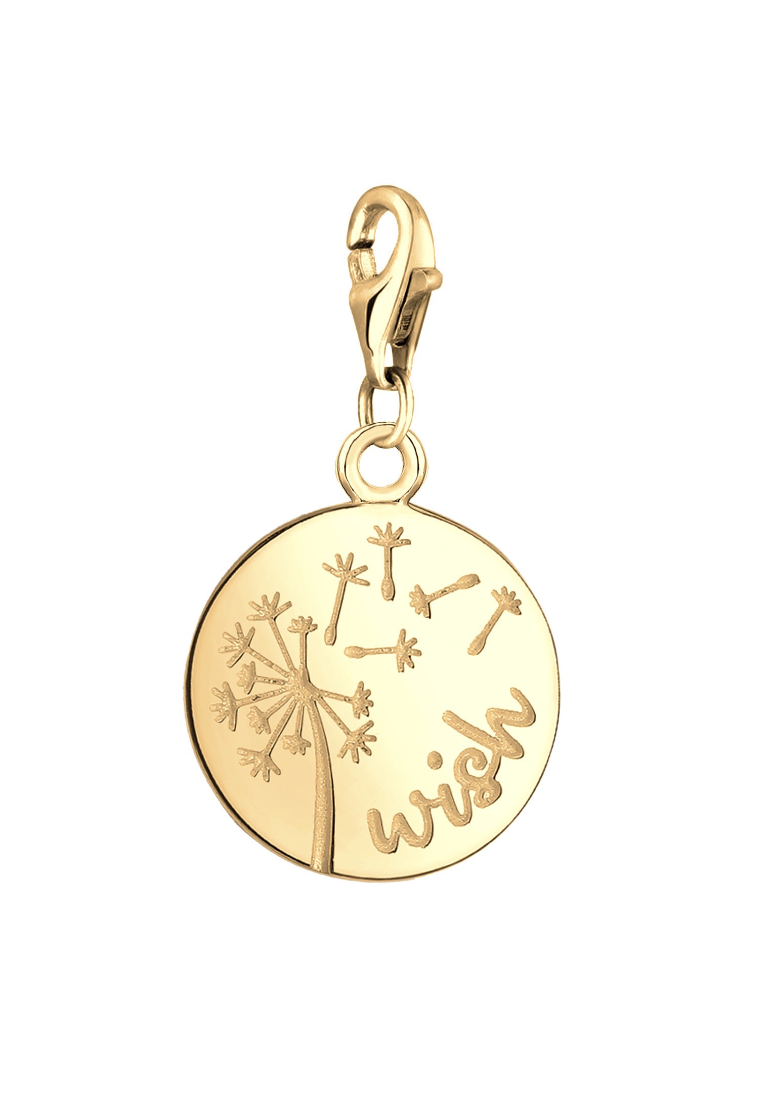 Nenalina Charm-Einhänger »Charm Pusteblume Anhänger Rund vergoldet 925 Silber«