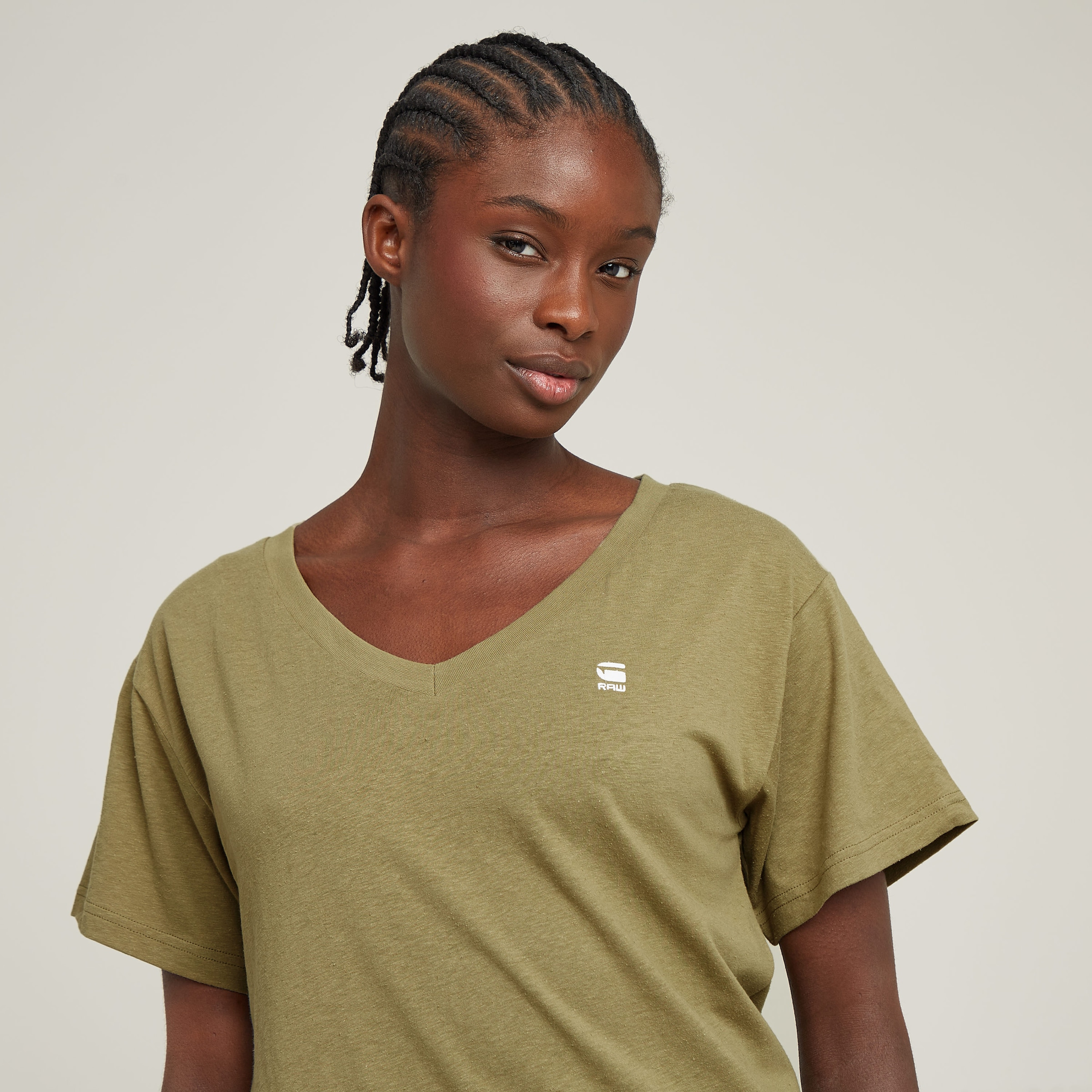 G-STAR V-Shirt »Open V Relaxed«, mit Logo Druck
