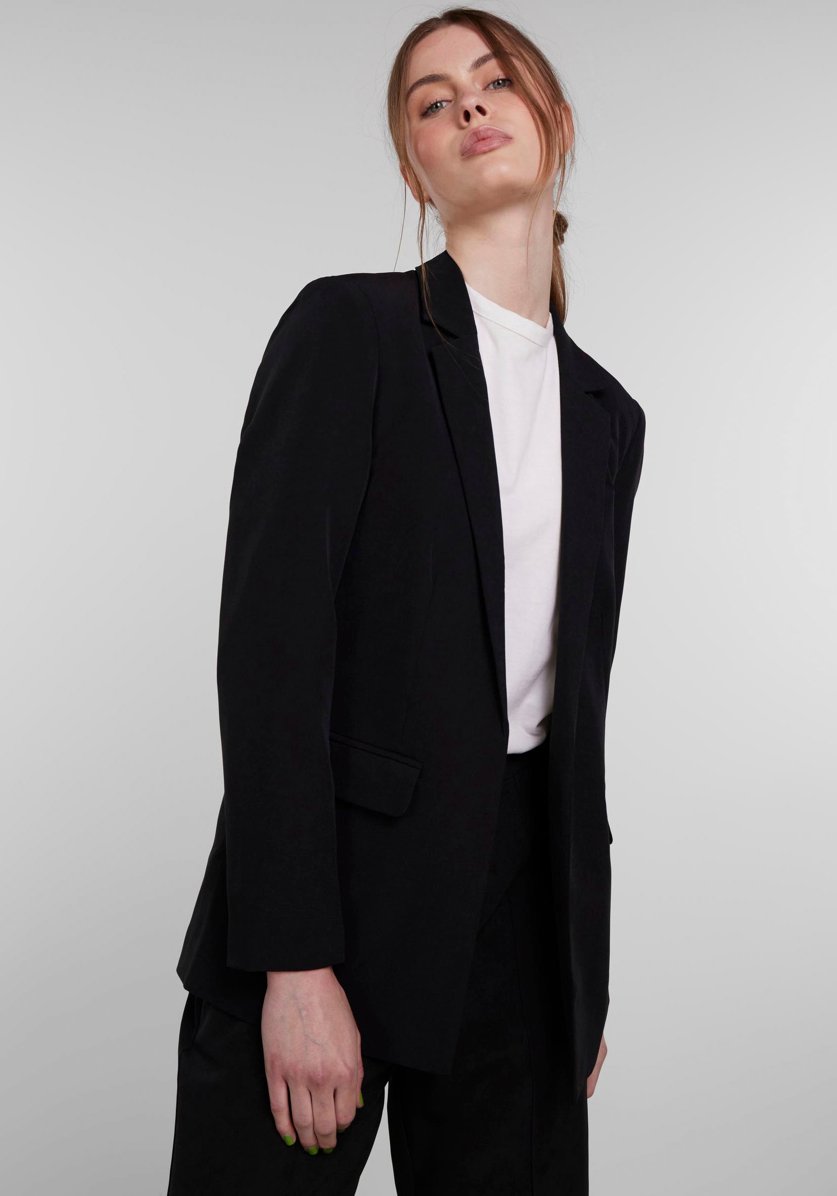 Longblazer »PCBOSELLA LS LOOSE BLAZER NOOS«, in leichter Oversize Form