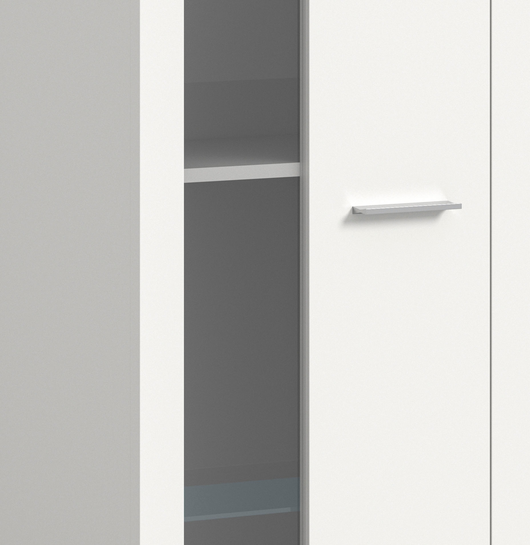 INOSIGN Wohnwand »Aosta, Breite 235cm, bestehend aus Lowboard, Wandboard, Vitrine«, (3 St.), Wohnwand, Kombination, Anbauwand, Möbel Set, Schrankwand, Möbel Kombi