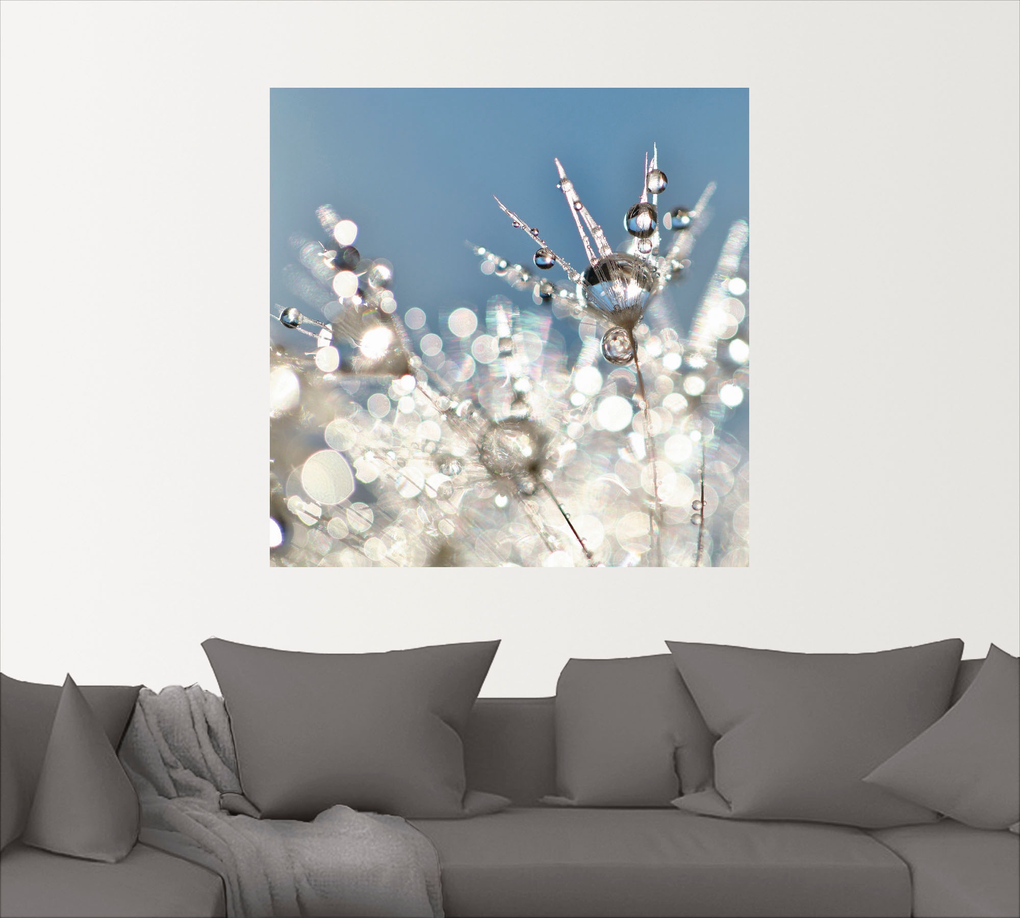 Artland Wandbild »Pusteblume Tropfen abstrakt«, Blumen, (1 St.), als Leinwandbild, Poster, Wandaufkleber in verschied. Größen